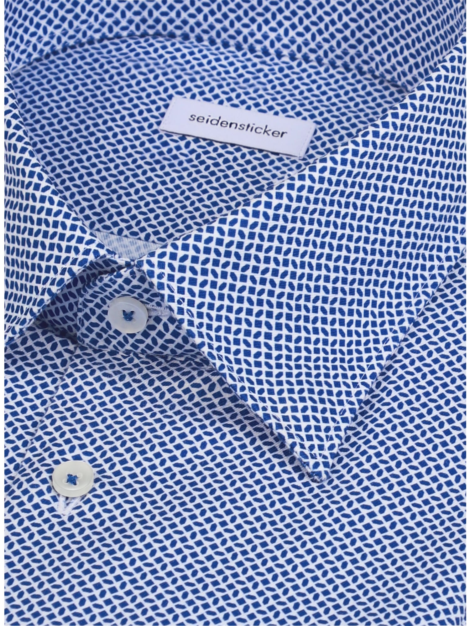 seidensticker Businesshemd »Schwarze Rose« Slim 1/1 Covered-Button-Down-Kragen Druck