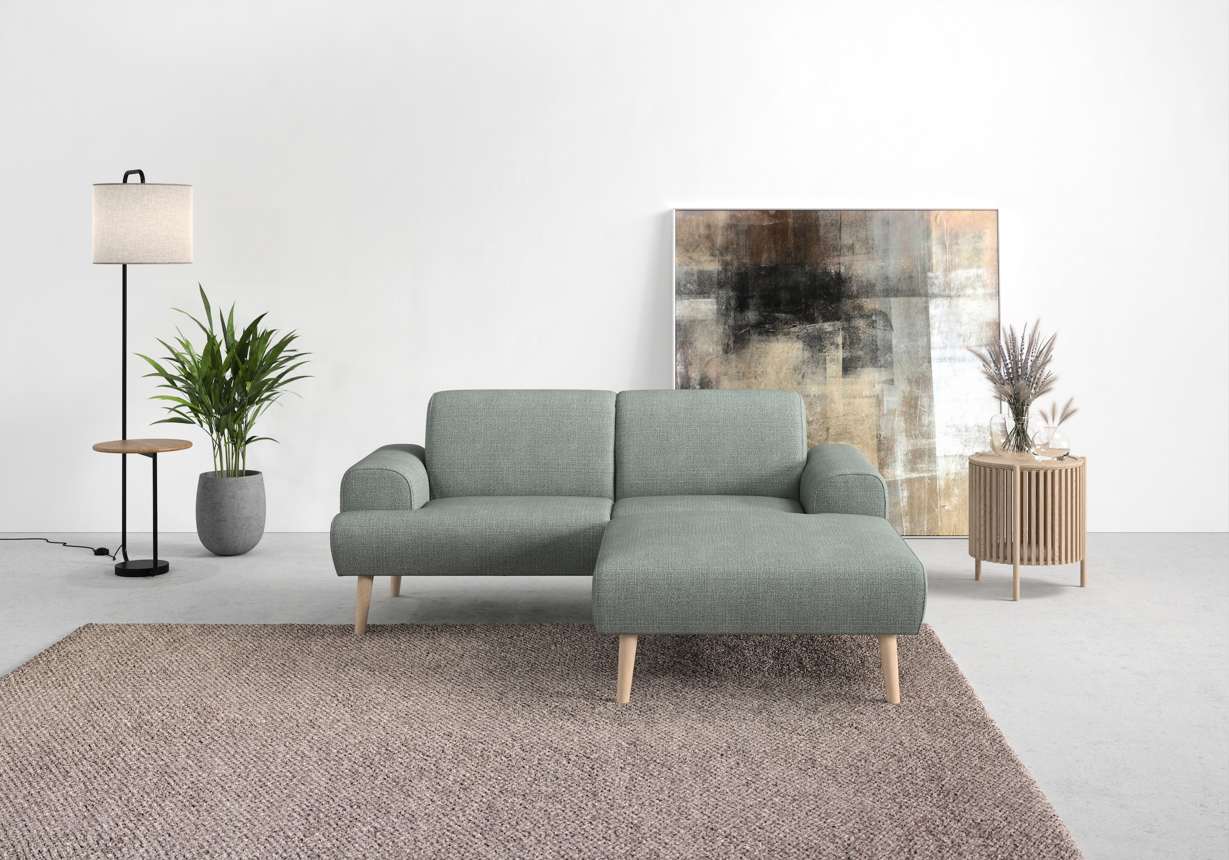 Home affaire Ecksofa "Swift Scandic Design, komfortabler Federkern, Breite 192cm, L-Form" Federkern-Polsterung, B/T/H: 192/83/176 cm