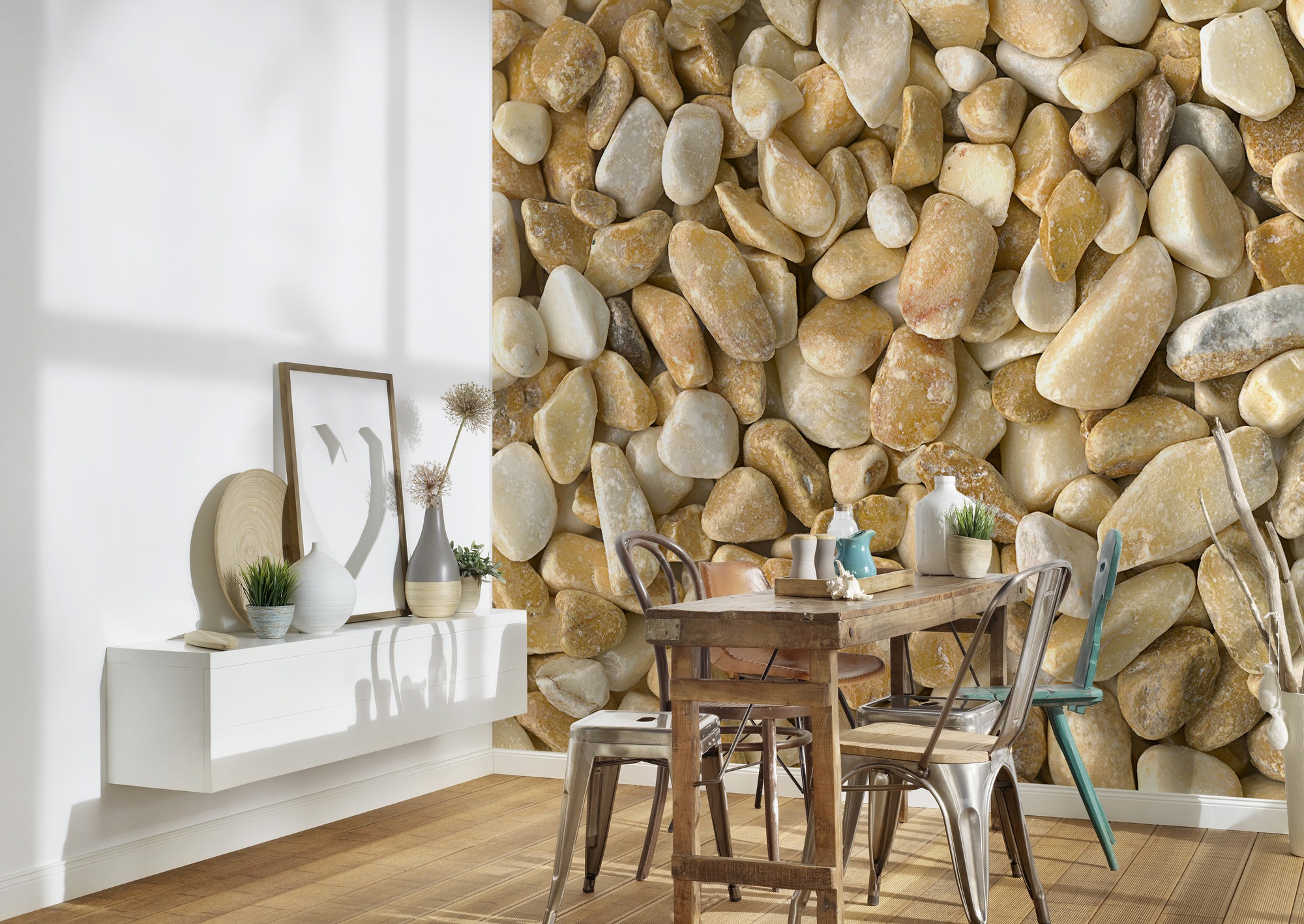Architects Paper Fototapete »Pebble Stone Beige«, Vlies, Wand, Schräge