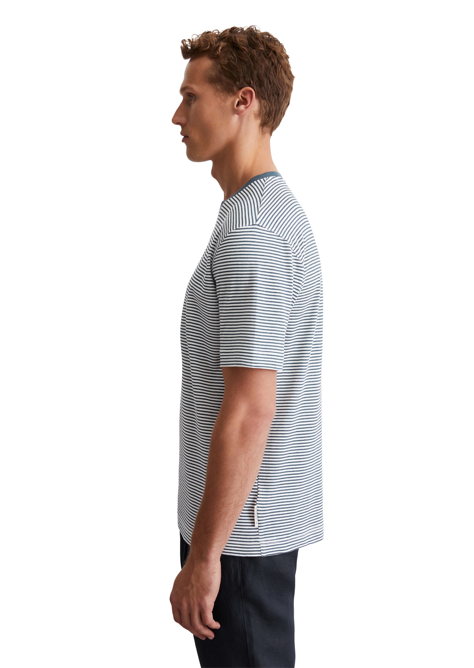 Marc OPolo T-Shirt "aus Bio-Baumwoll-Leinen-Mix" günstig online kaufen