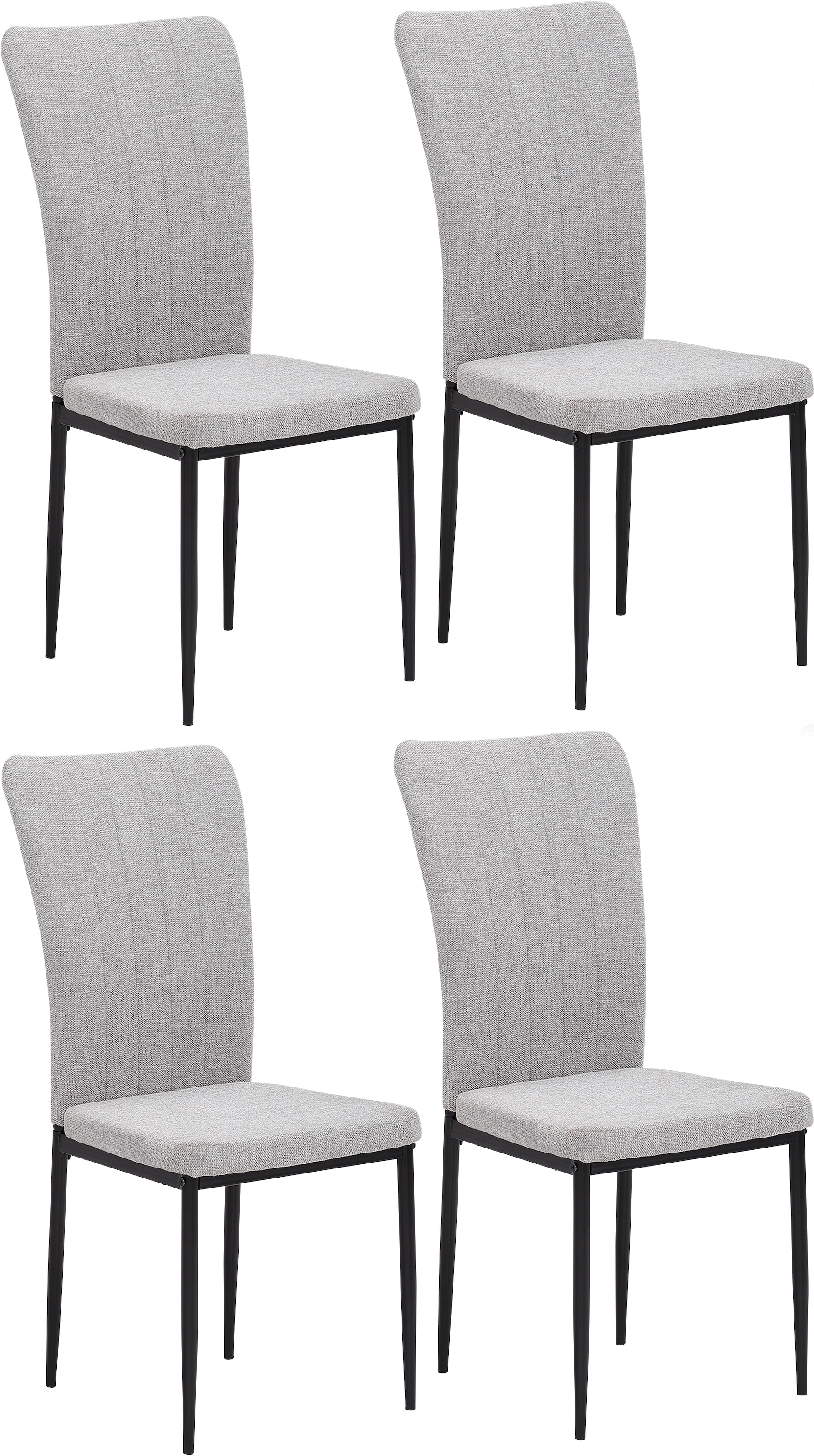 Home affaire 4-Fußstuhl "Bergamo" (Set) 4 Stk.erhältlich in Samt, Vintage-M günstig online kaufen