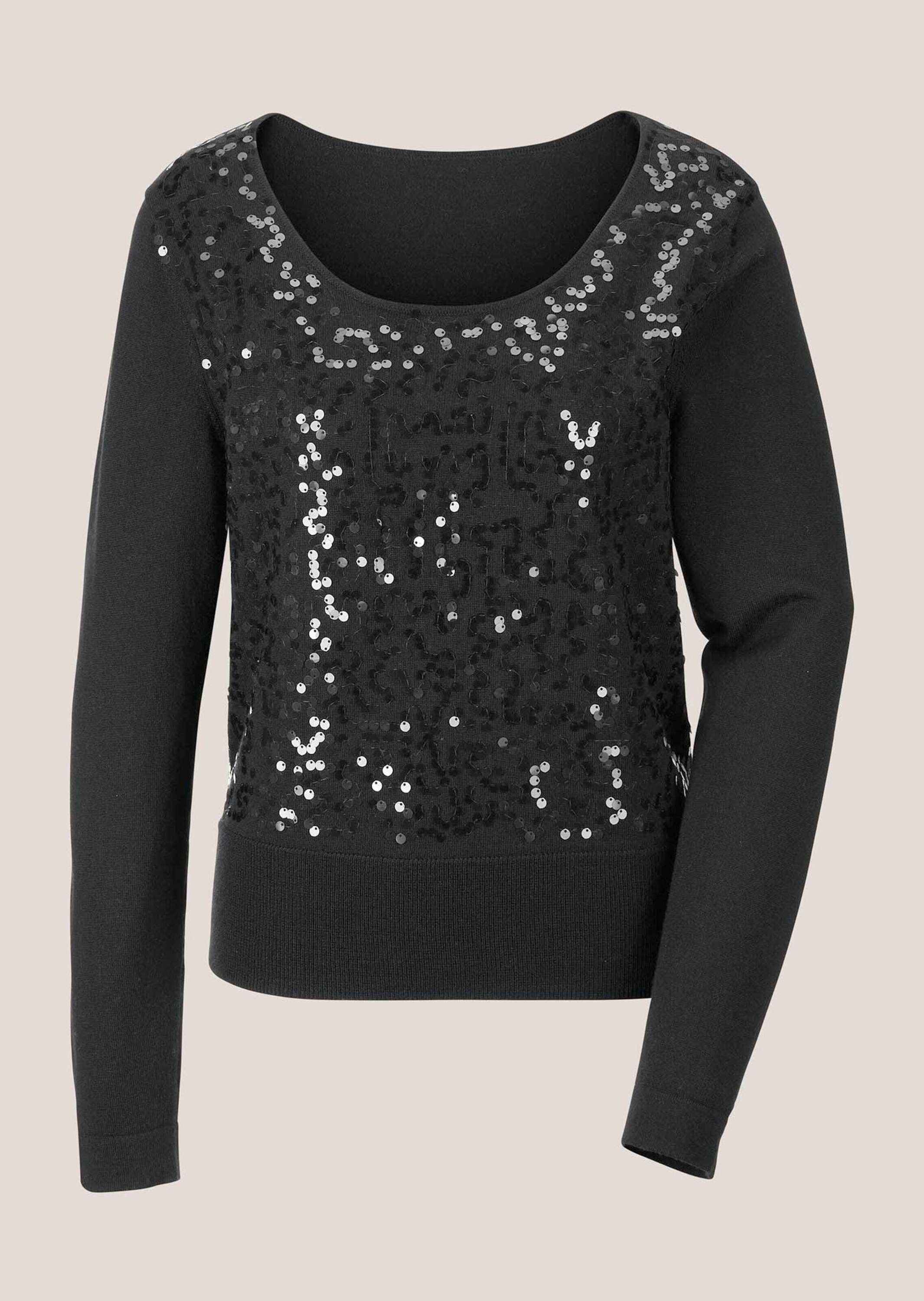 MADELEINE Longpullover "Pullover Rundhals-Pullover mit Pailletten" günstig online kaufen