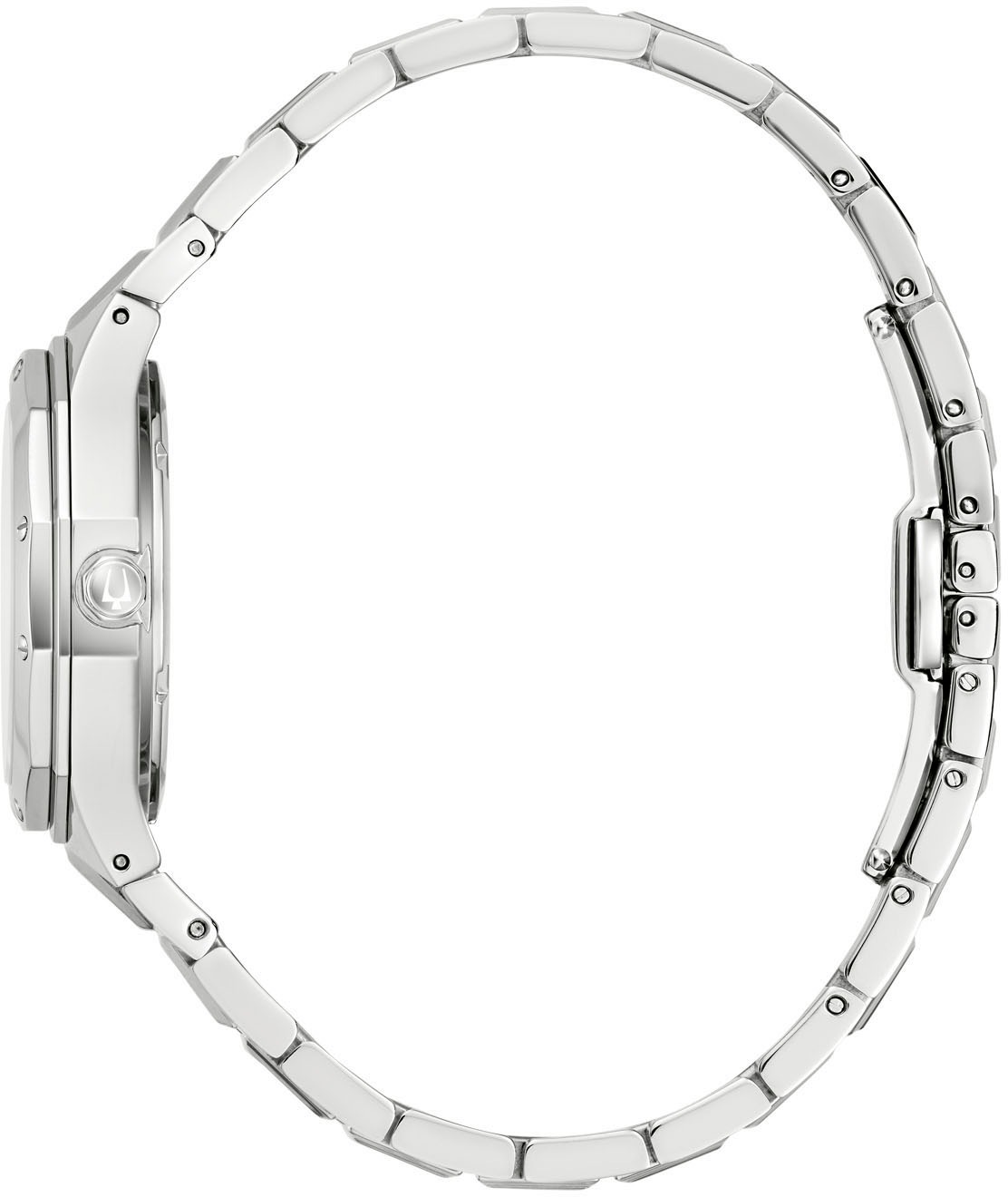 Bulova Quarzuhr, Armbanduhr, Damenuhr, Edelstahlarmband, analog, Tag