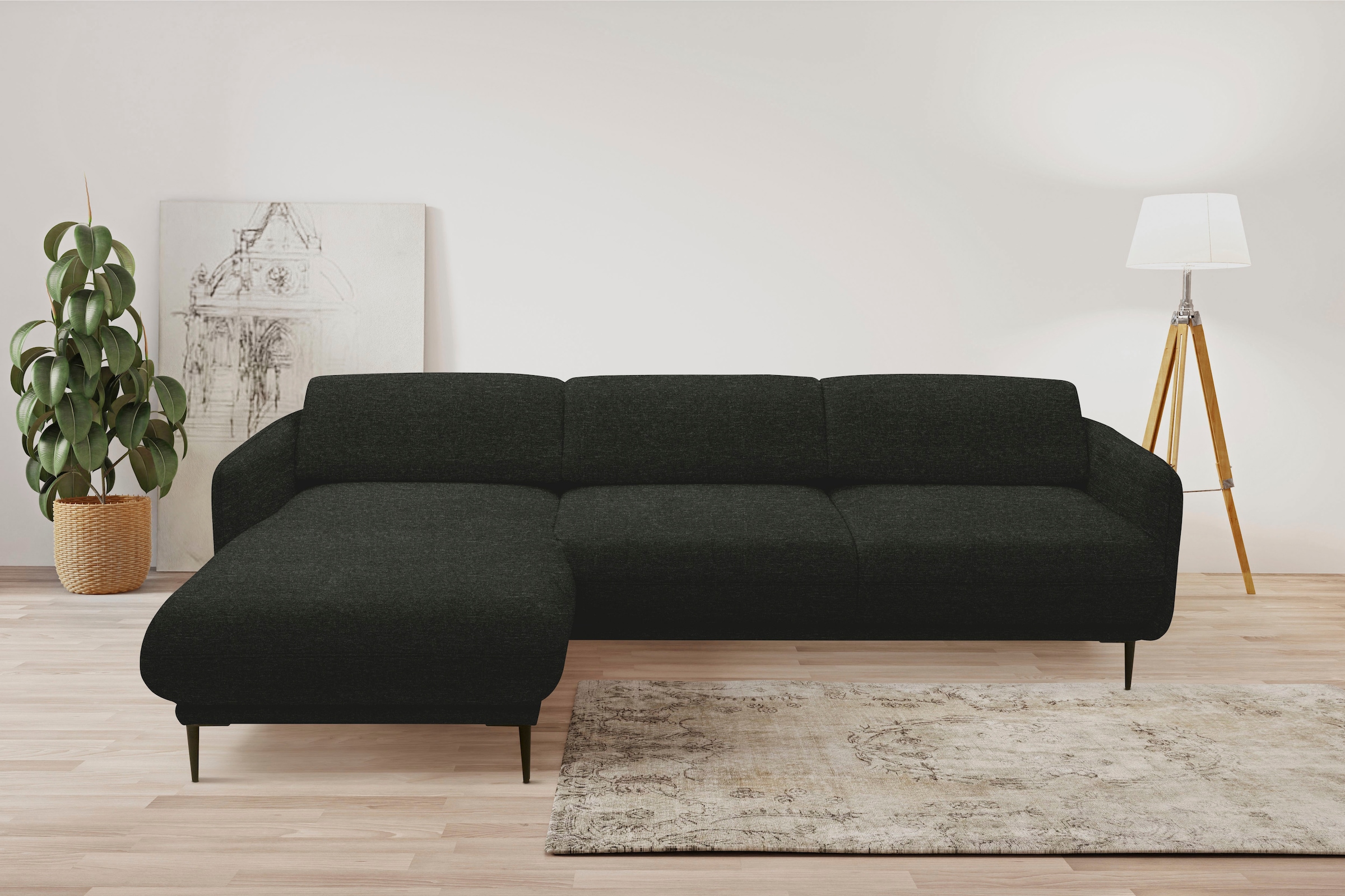 andas Ecksofa »Skovsende Sitzbreite 245 cm, Rückenlehne stufenlos hochklappbar für«, individuellen Sitzkomfort Kopfteilverstellung, L-Form