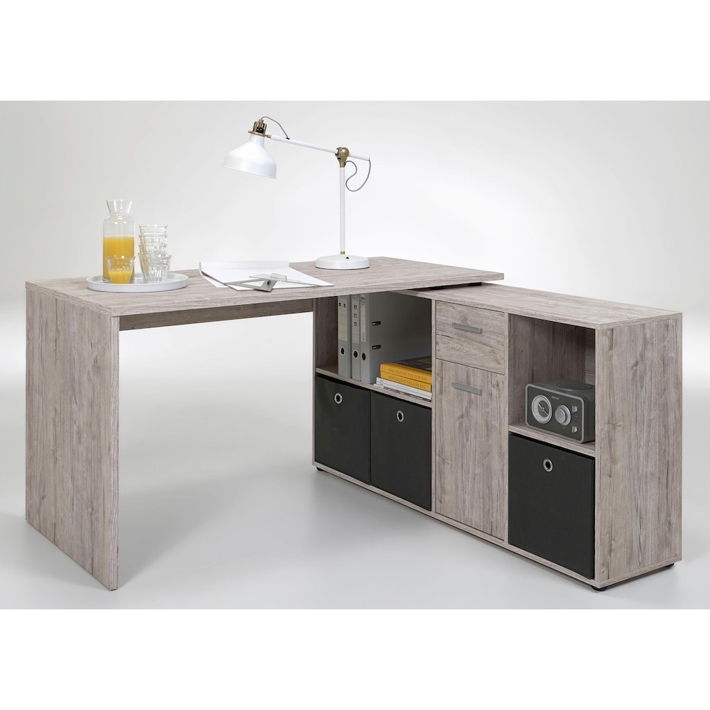 FMD Eckschreibtisch »Lex, Schreibtisch / Sideboard,«