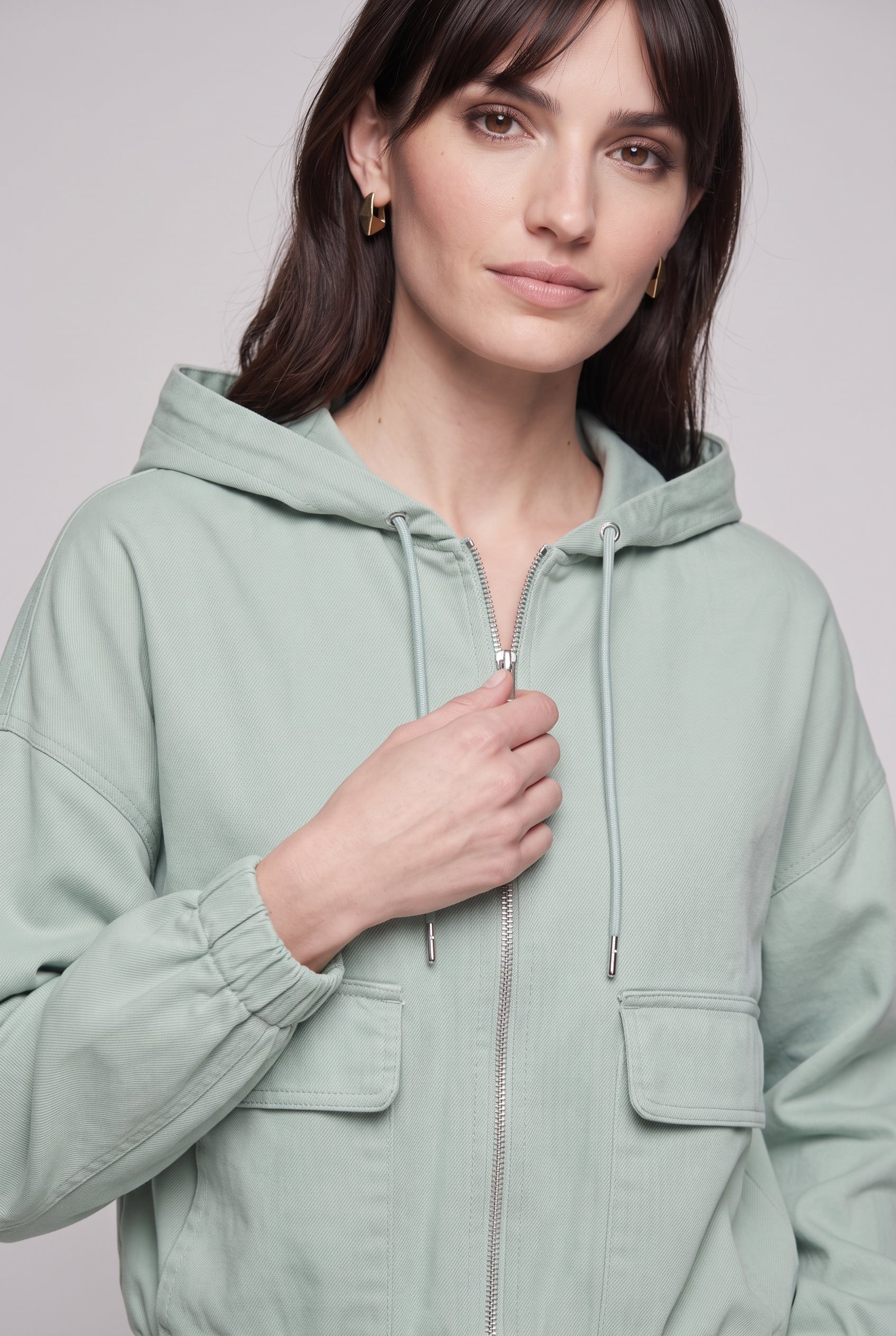 ONLY Parka »ONLKENZIE-SOFT LIFE L/S JACKET CC PNT« mit Kapuze elastische Bündchen
