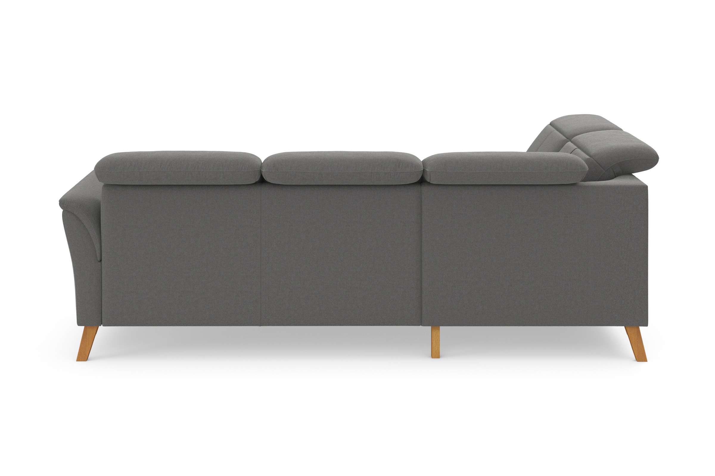 Ecksofa SIT & MORE "Romero L-Form", grau, B:250cm H:91cm T:220cm, 90% Polyester 10%Polyamid, Sofas, Ecksofa, wahlweise mit oder ohne TV-Funktion, Bettfunktion, Bettkasten 3