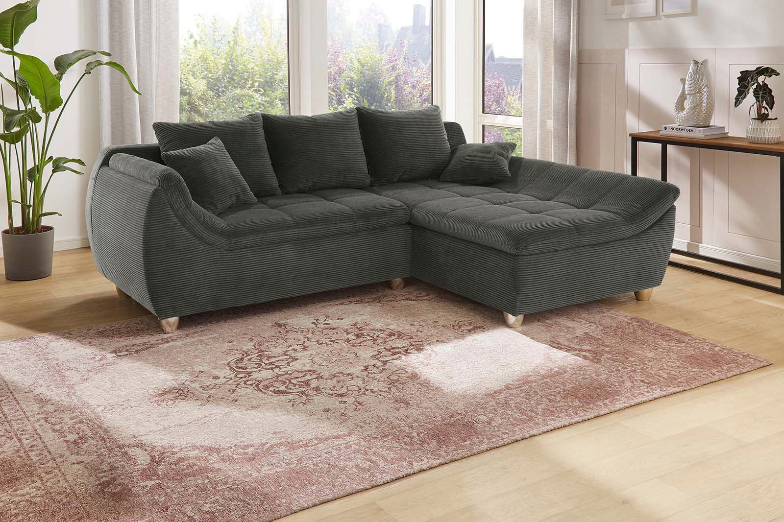 Jockenhöfer Gruppe Ecksofa "Genua L-Form, B: 250 cm" mit 2 Zierkissen