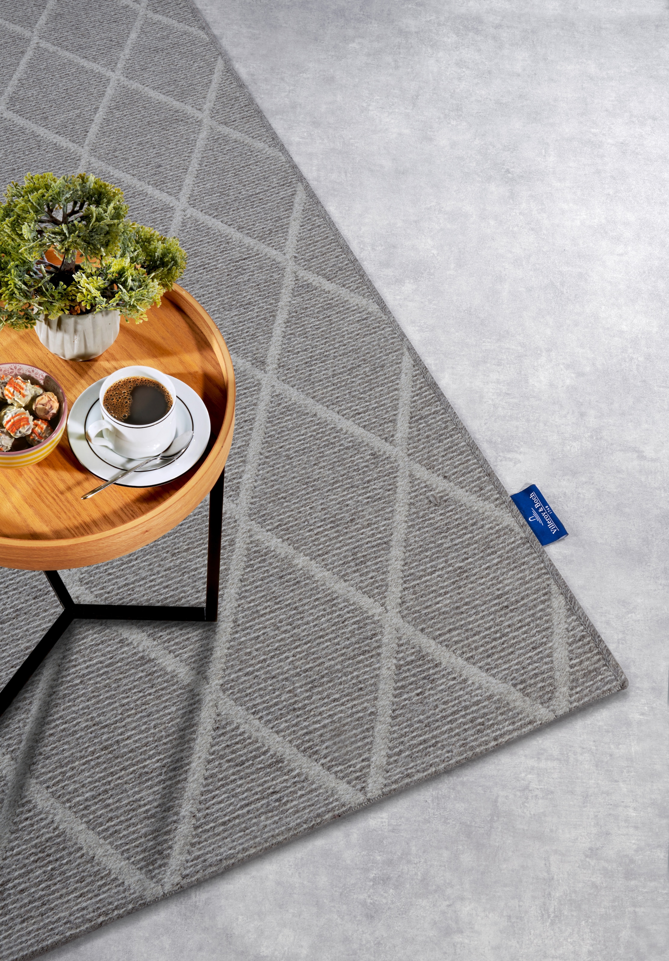 Villeroy & Boch Wollteppich »Maria«, rechteckig, 5 mm Höhe, Schurwolle, Wolle, Natur, Wohnzimmer, Schlafzimmer, Boho, Skandi