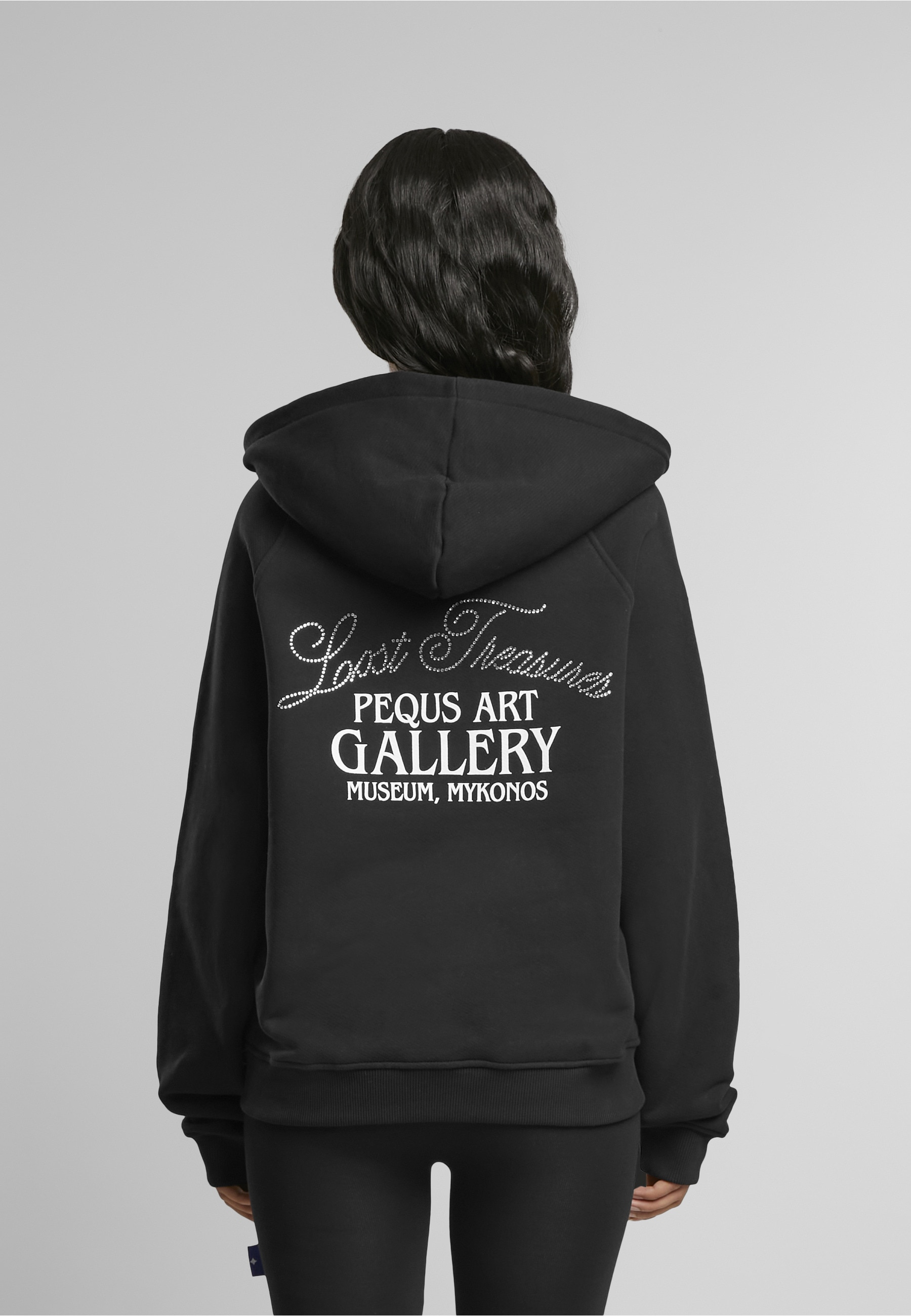 PEQUS Sweatjacke »PEQUS PEQUS Rhinestone Art Gallery Zip-Hoodie«