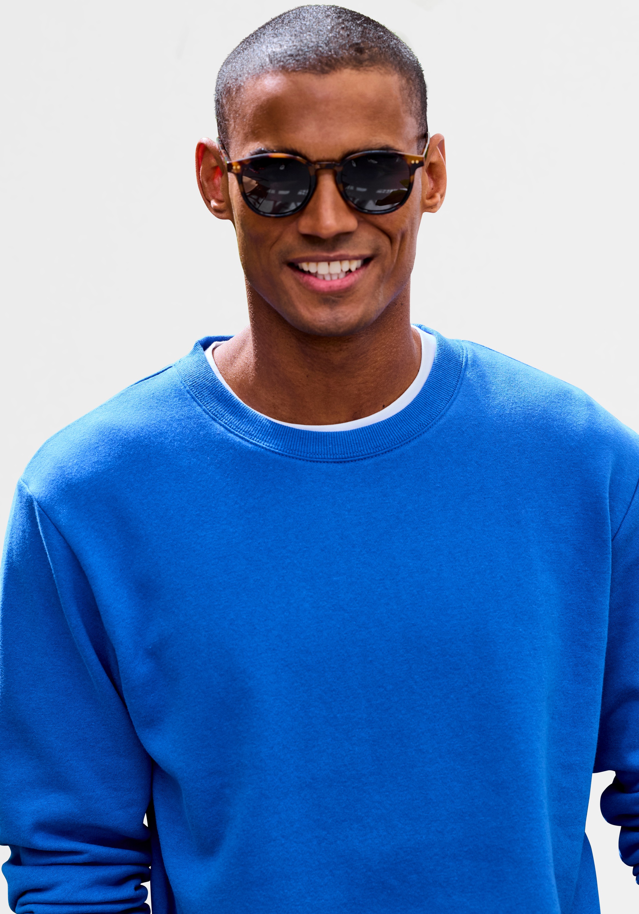 John Devin Men's Sweatshirt Blue Size S 2