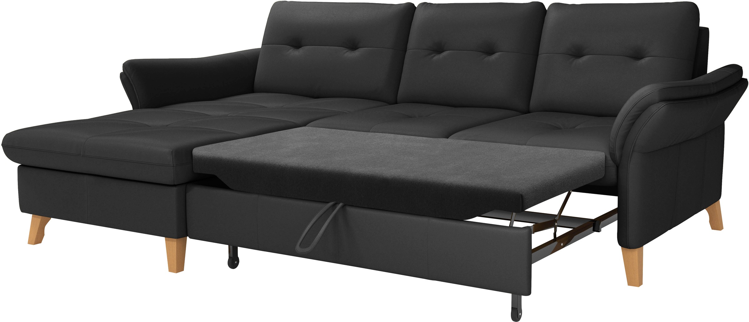 sit&more Ecksofa »Göteborg«, Sitztiefenverstellung und Federkern, wahlweise mit Bettfunktion