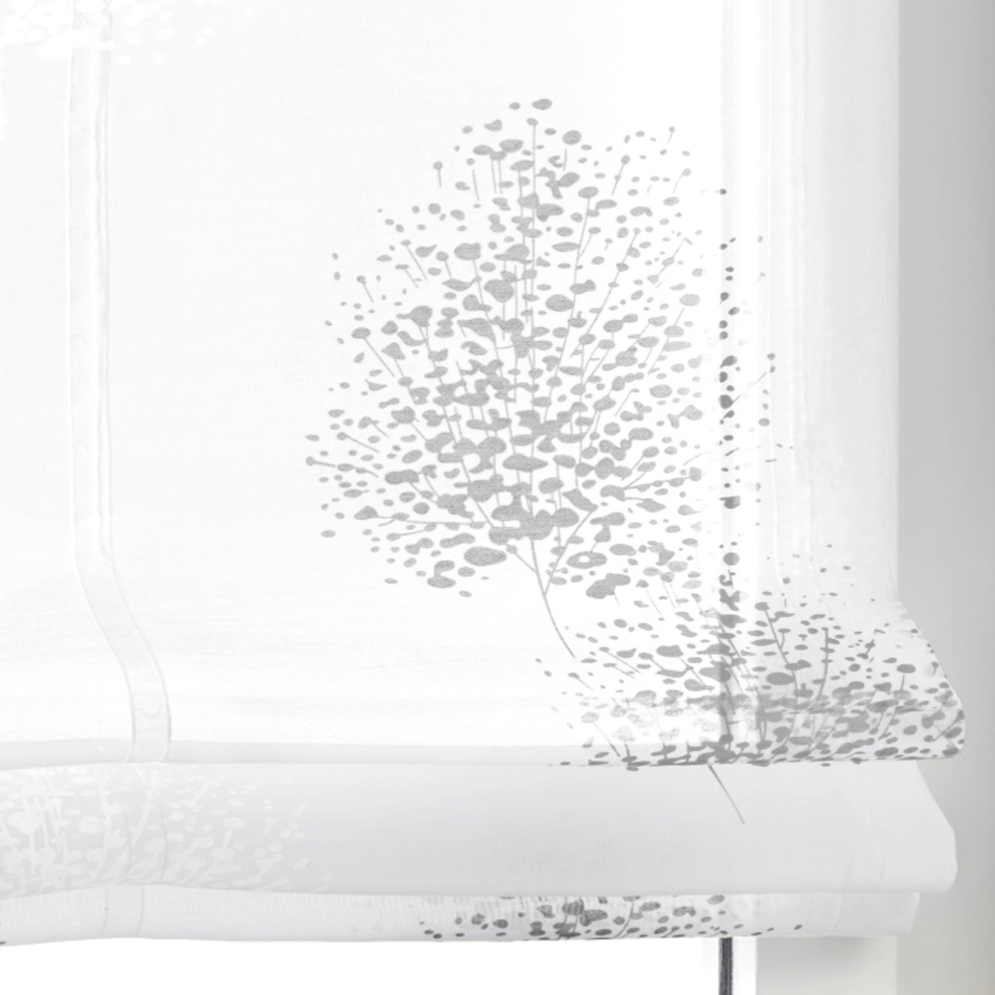 Thumbnail - Kutti Raffrollo "Belinda" mit Hakenaufhängung ohne Bohren freihängend halbtransparent, Polyester, Viskose, Hakenaufhängu...