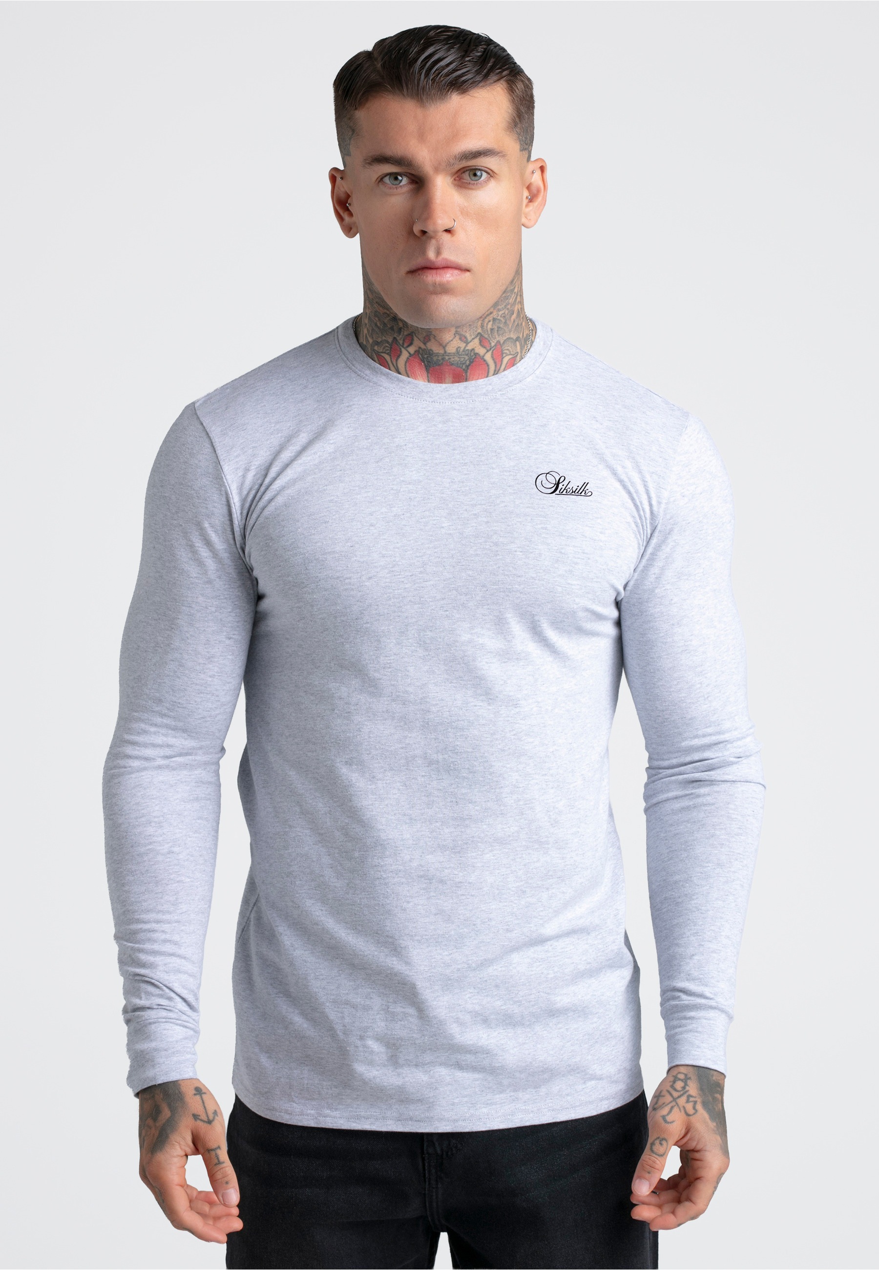 Siksilk Langarmshirt »SikSilk Pack of 3 LS Muscle Fit T-Shirts« 1
