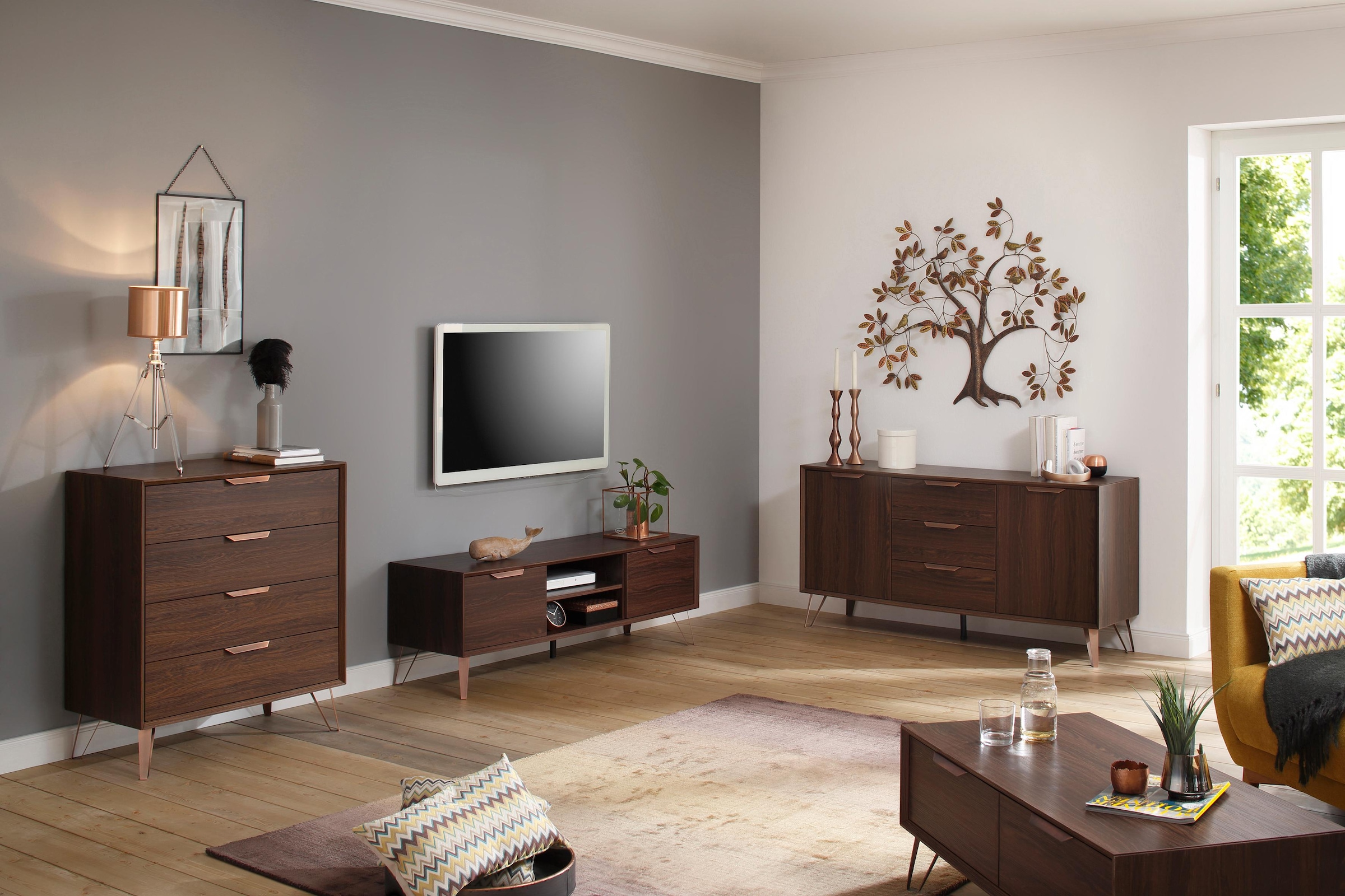 aus Home bestellen affaire BAUR Wohnzimmer Metall, | Wanddekoobjekt Wanddekoration, »Baum«, Wanddeko,