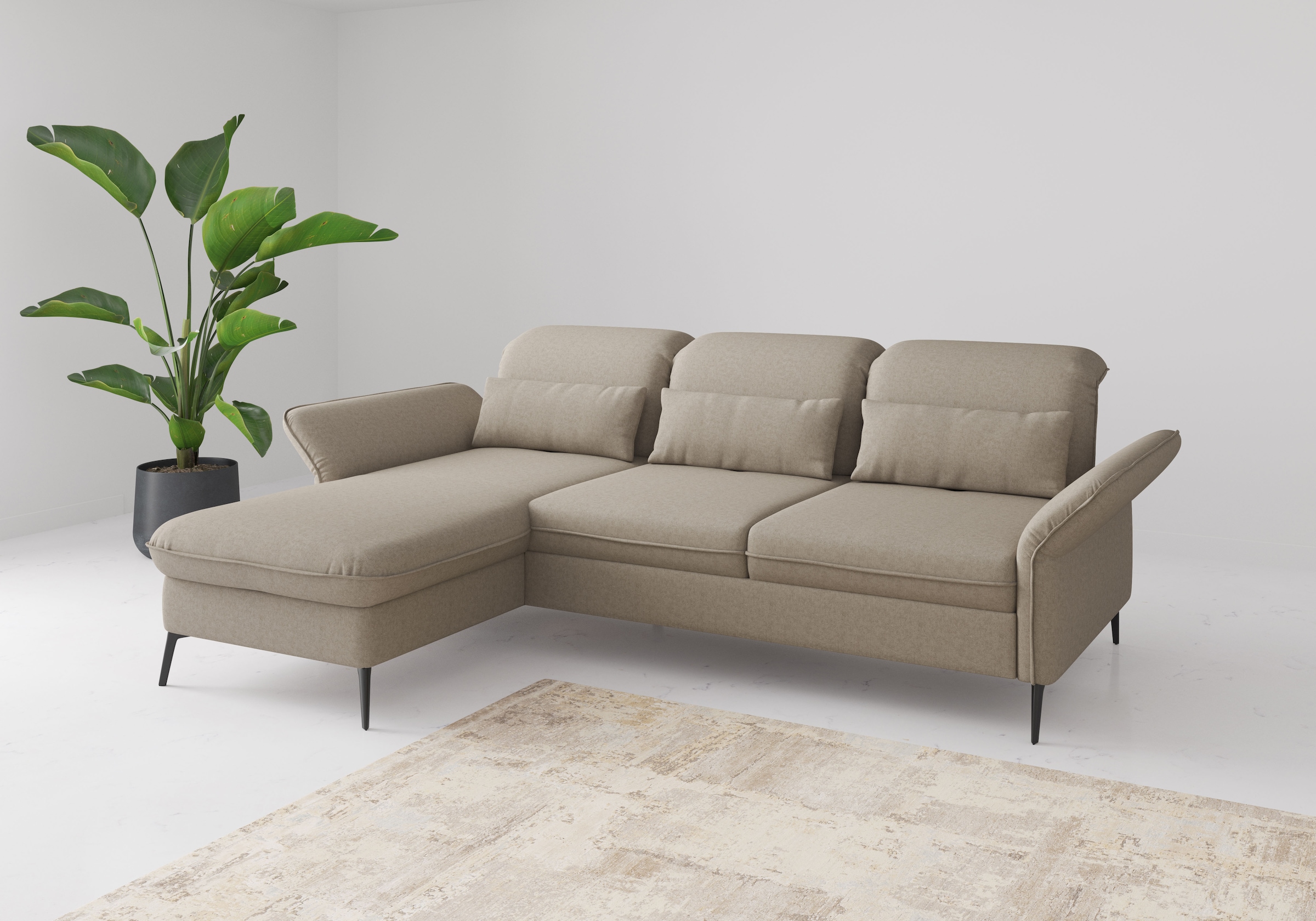 sit&more Ecksofa "Emely", mit Sitztiefenverstellung optional mit Bettfunkti günstig online kaufen