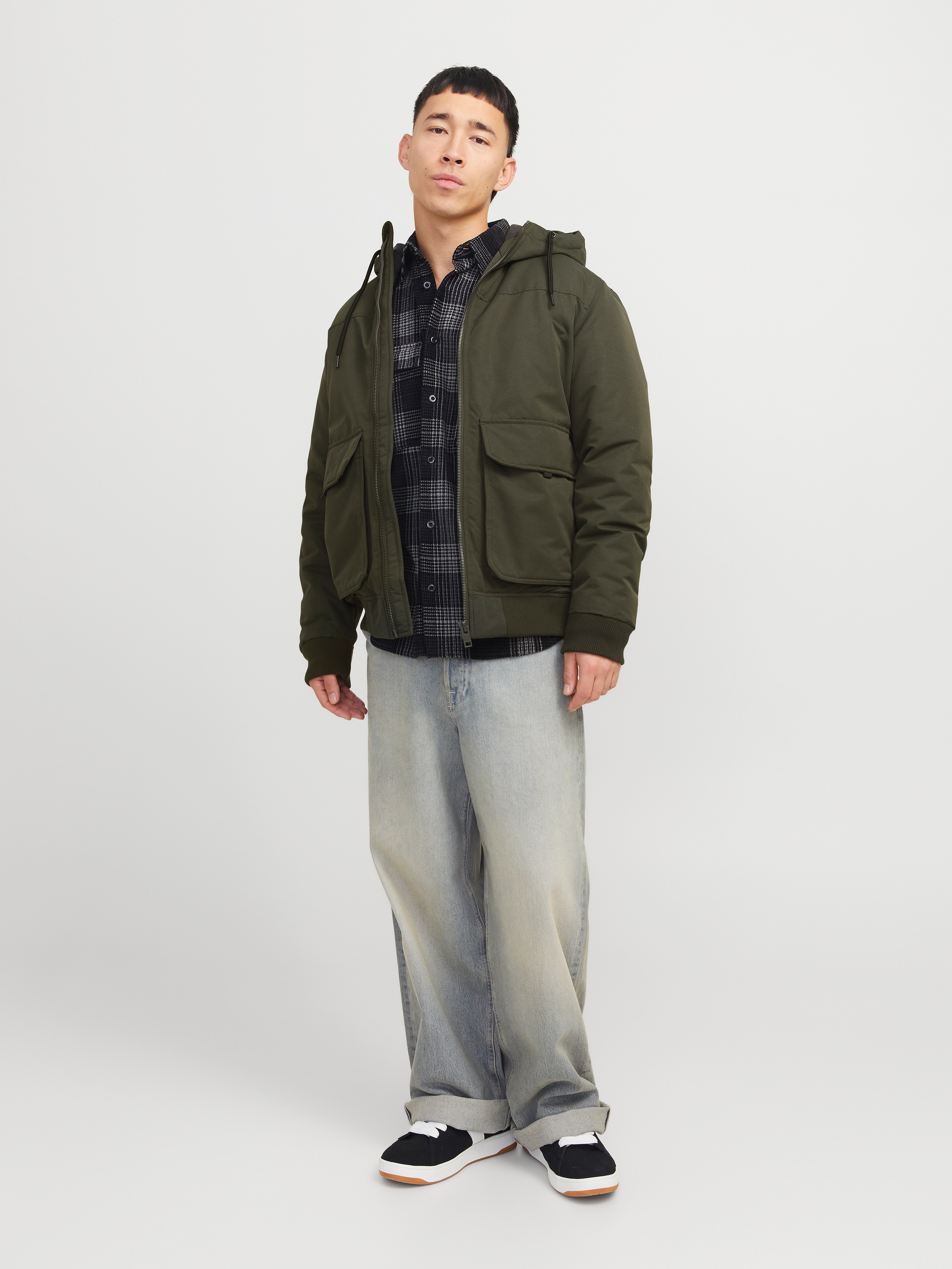 Jack & Jones Jjconstruct Bomber Green Size L 3