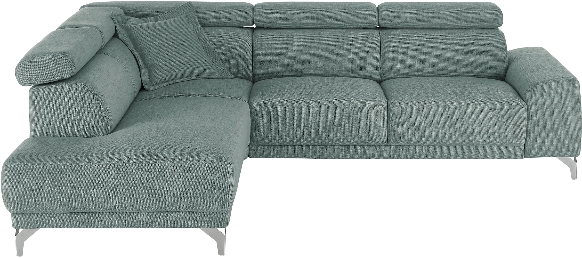 3C Candy Ecksofa »Greve Sofa immer mit manuelle Kopfteilverstellungen, modern, elegant«, wahlweise motorischer Sitzvorzug, bequem und zeitlos, L-Form