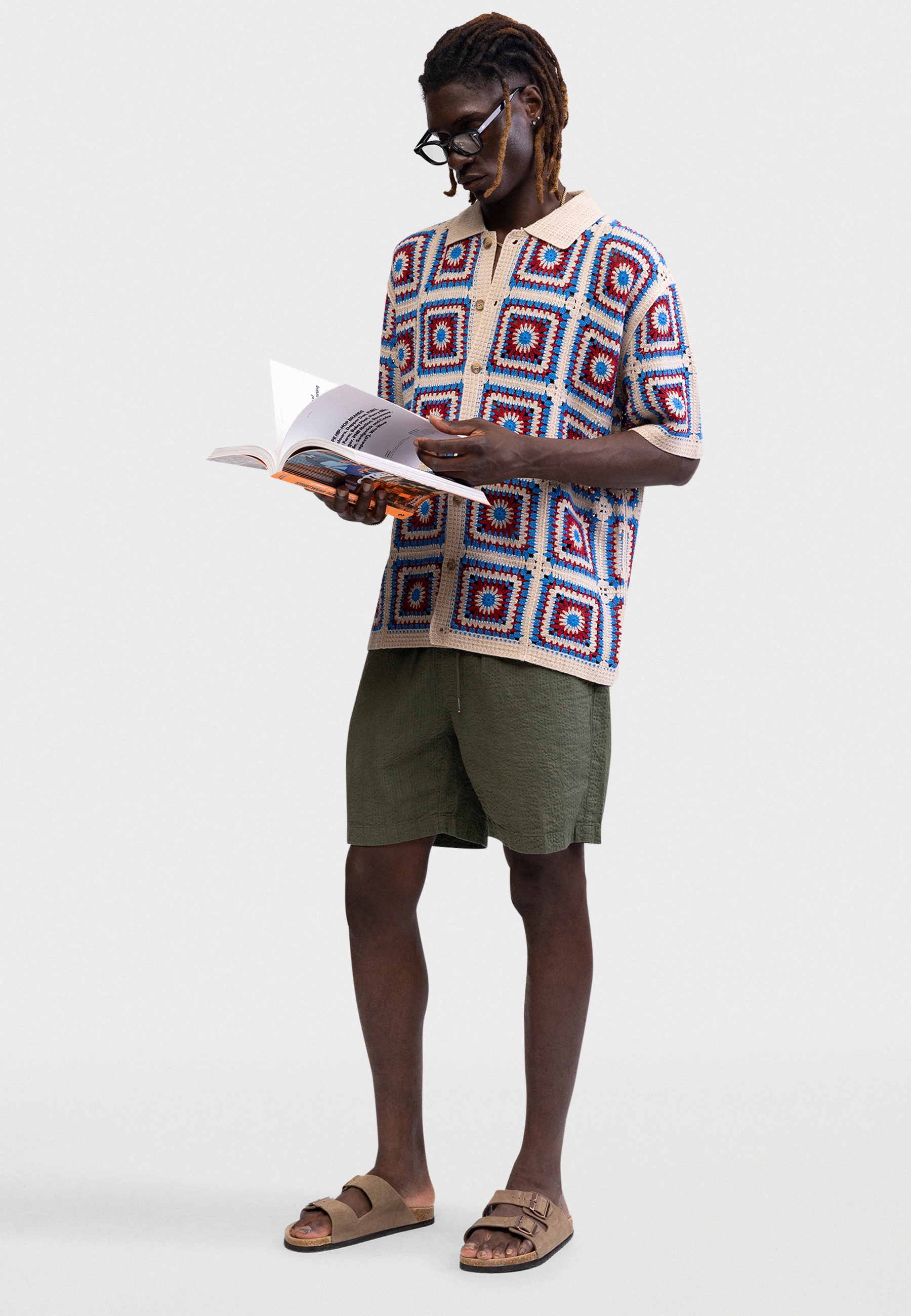 REDEFINED REBEL Kurzarmhemd "Redefined Rebel Shirt RRFabian Shirt Crochet B günstig online kaufen