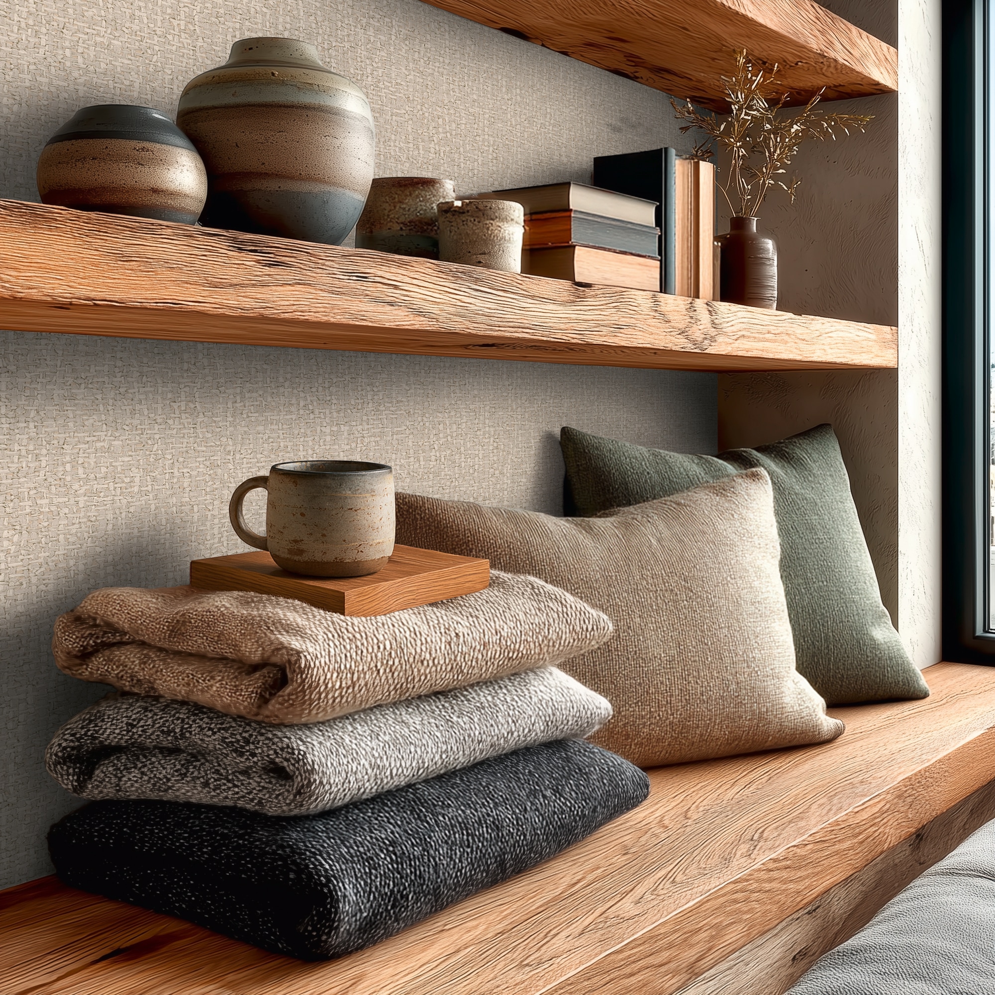 living walls Vliestapete »Vibes & Styles Jan – Stud!o Sense & Surface Vliestapete« Flechtoptik leicht strukturiert Natürliche Flechtoptik mit feiner Struktur und dezentem Glanzeffekt
