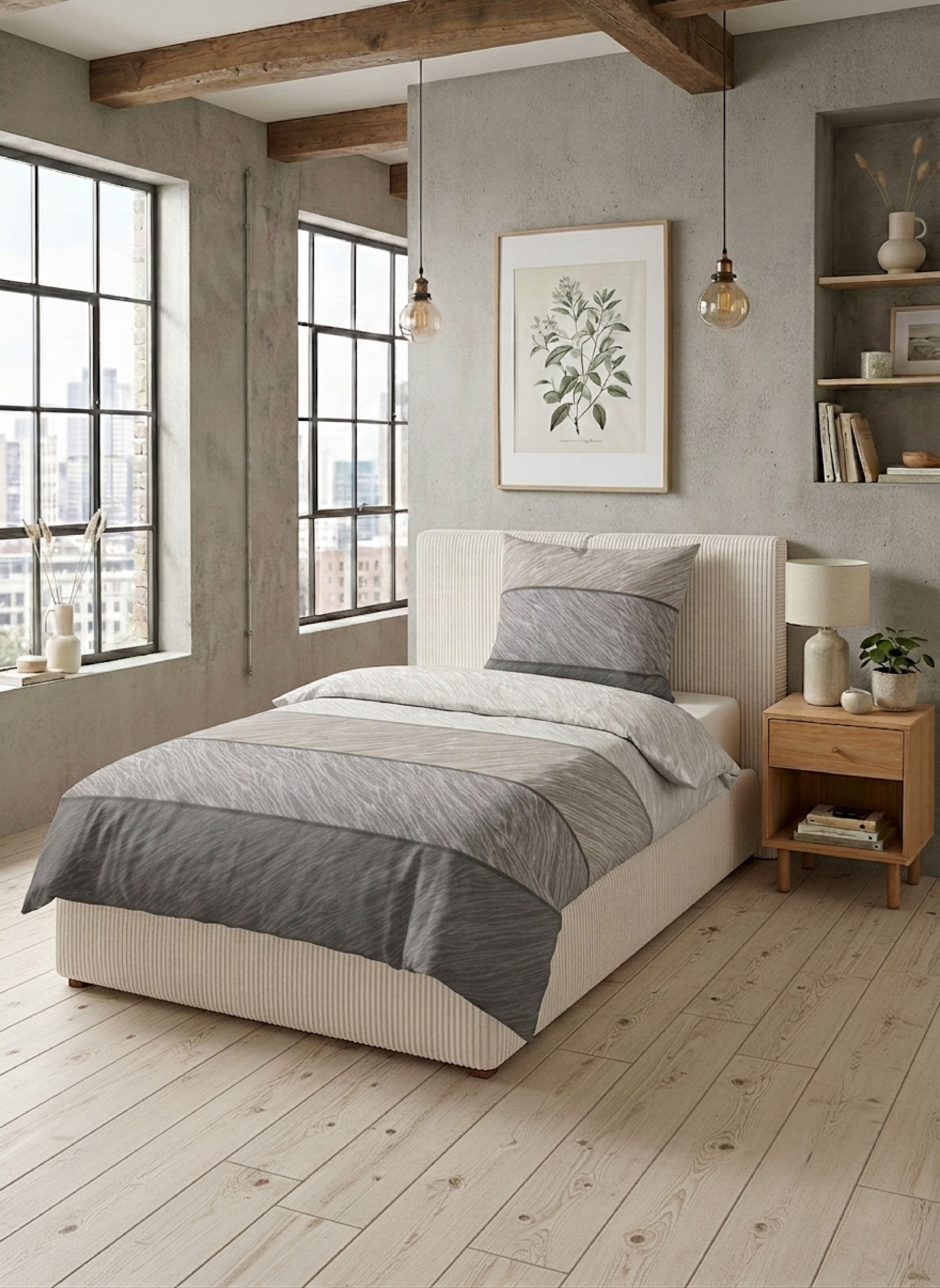 Biberna Bettwäsche »0007253 Premium Biber-Bettwäsche 100% Baumwolle ab Größe 135x200 cm« 2 wärmend & weich, Reißverschluss, Winterbettwäsche, Streifen