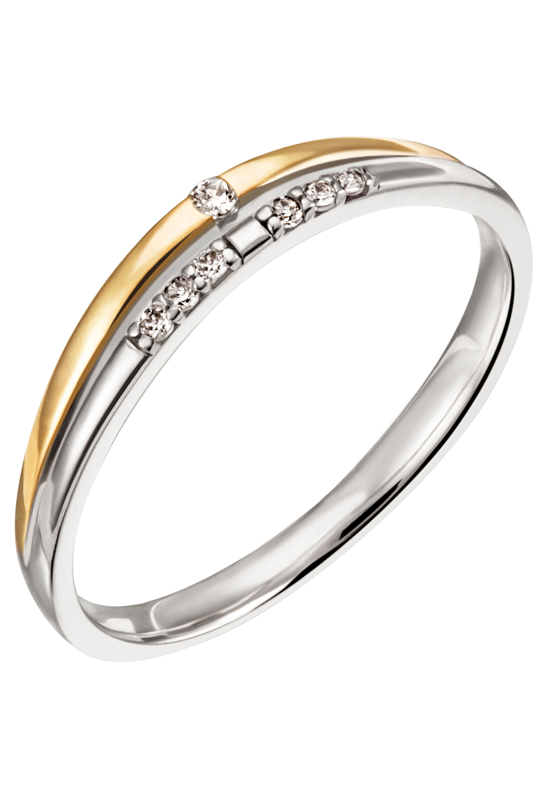 Diamantring »Schmuck Geschenk Gold 375 Damenring Goldring Diamant«, mit Brillanten