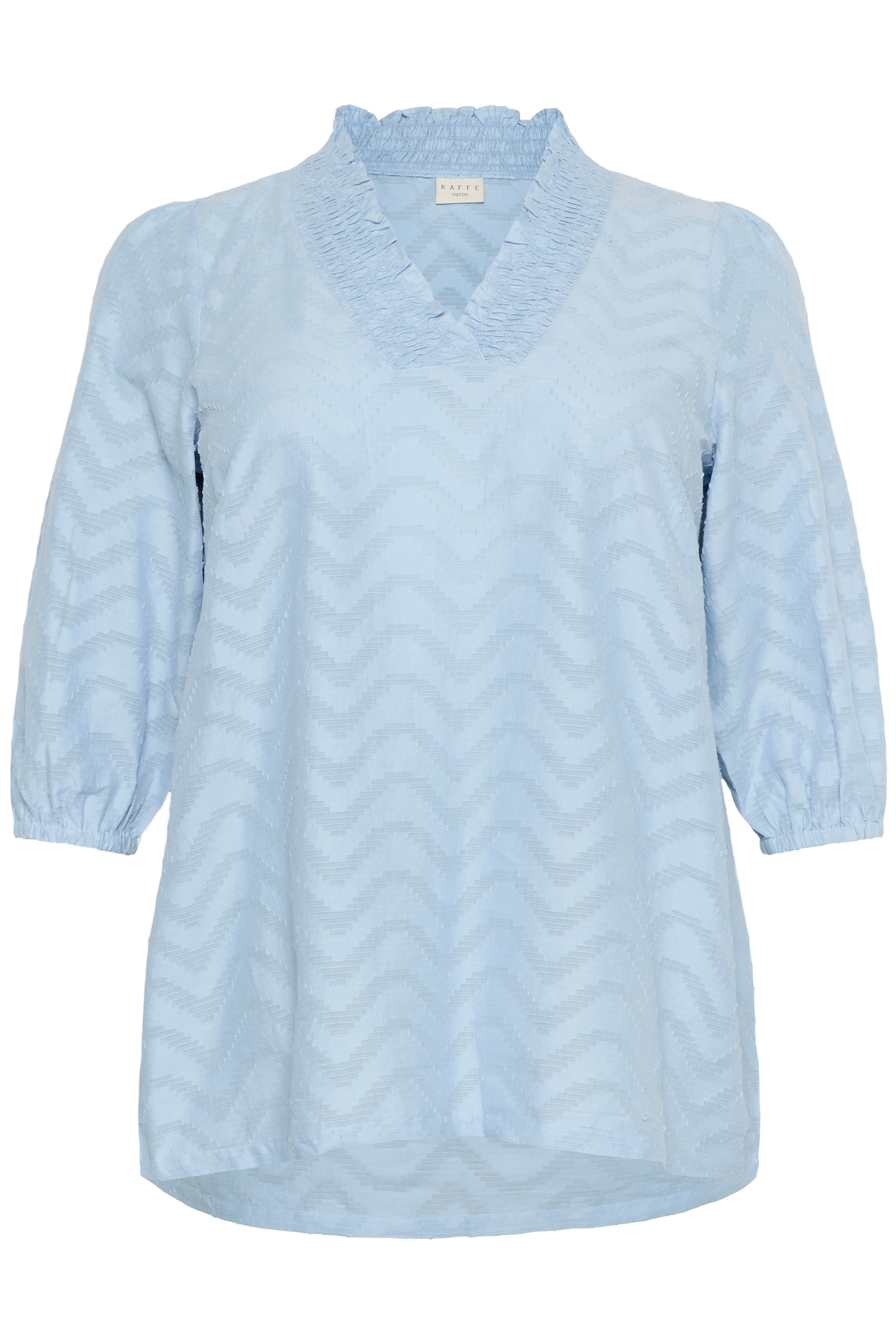 KAFFE Curve Langarmbluse "Damen Bluse langarm KCvitana"