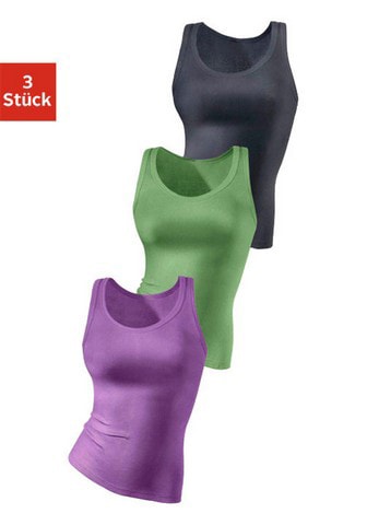 H.I.S Tanktop 3er-Pack, aus luftiger Rippqualität aus Baumwolle