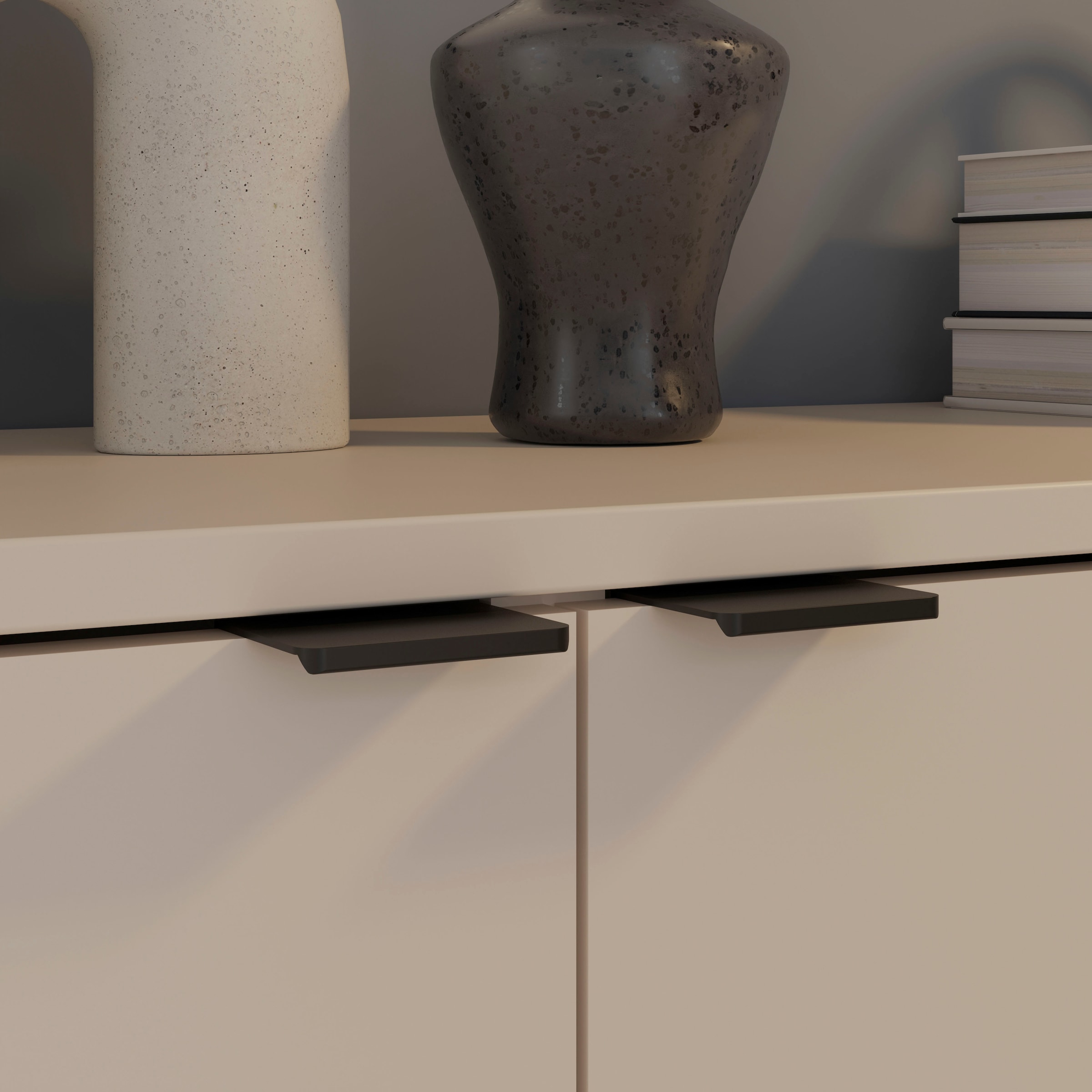 FORTE Sideboard »Ganymede«, Sideboard, Stauraum, Schublade; Metallgriffe, 4 Dekore, Breite 119,8cm