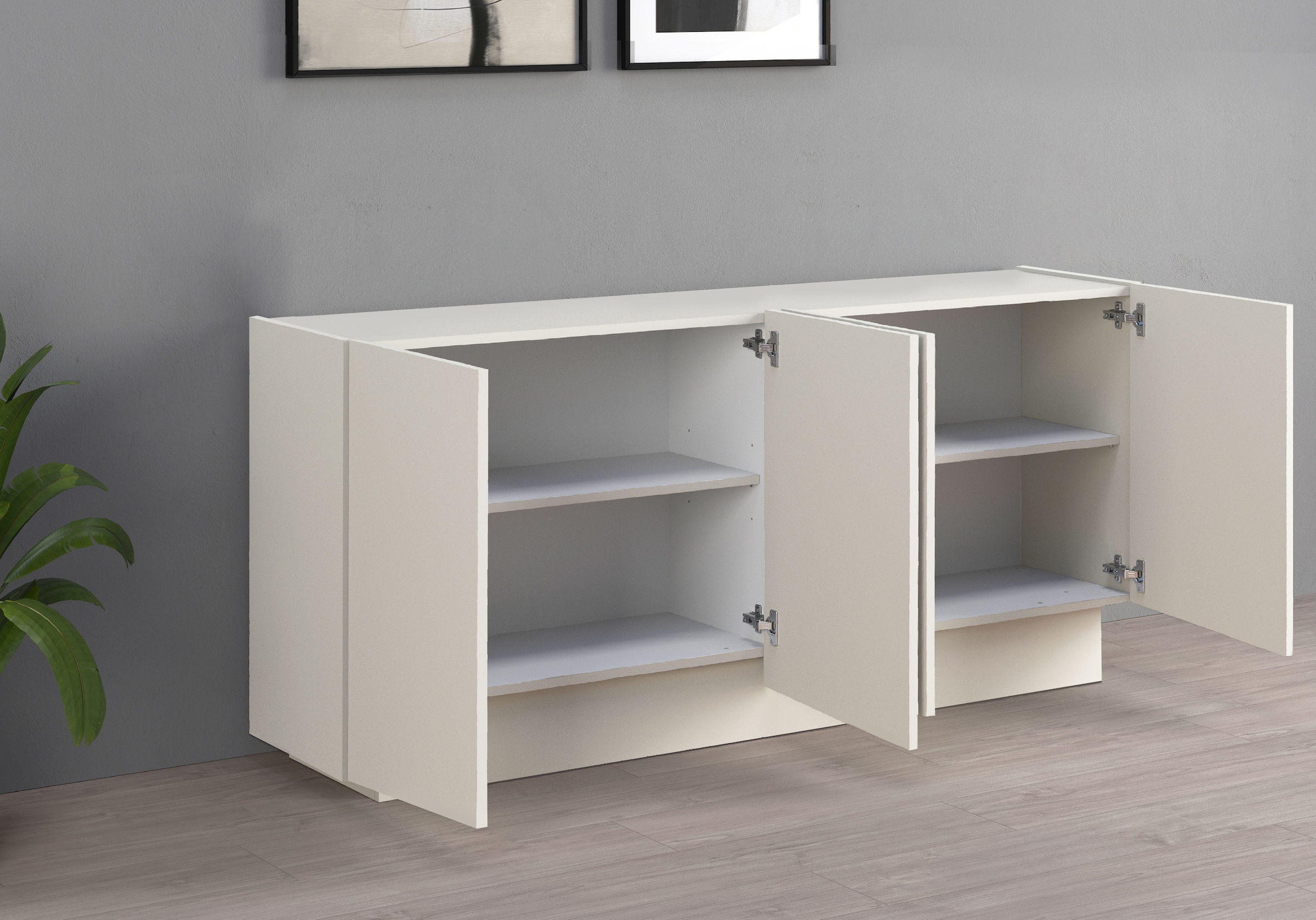 INOSIGN Sideboard »VELA, Sideboard, Breite 160 cm, Design mit schrägen Türen«, (1 St.), Made in Italy, Maße-B/T/H: 160x35x75,Sideboard, Anrichte, Kommode