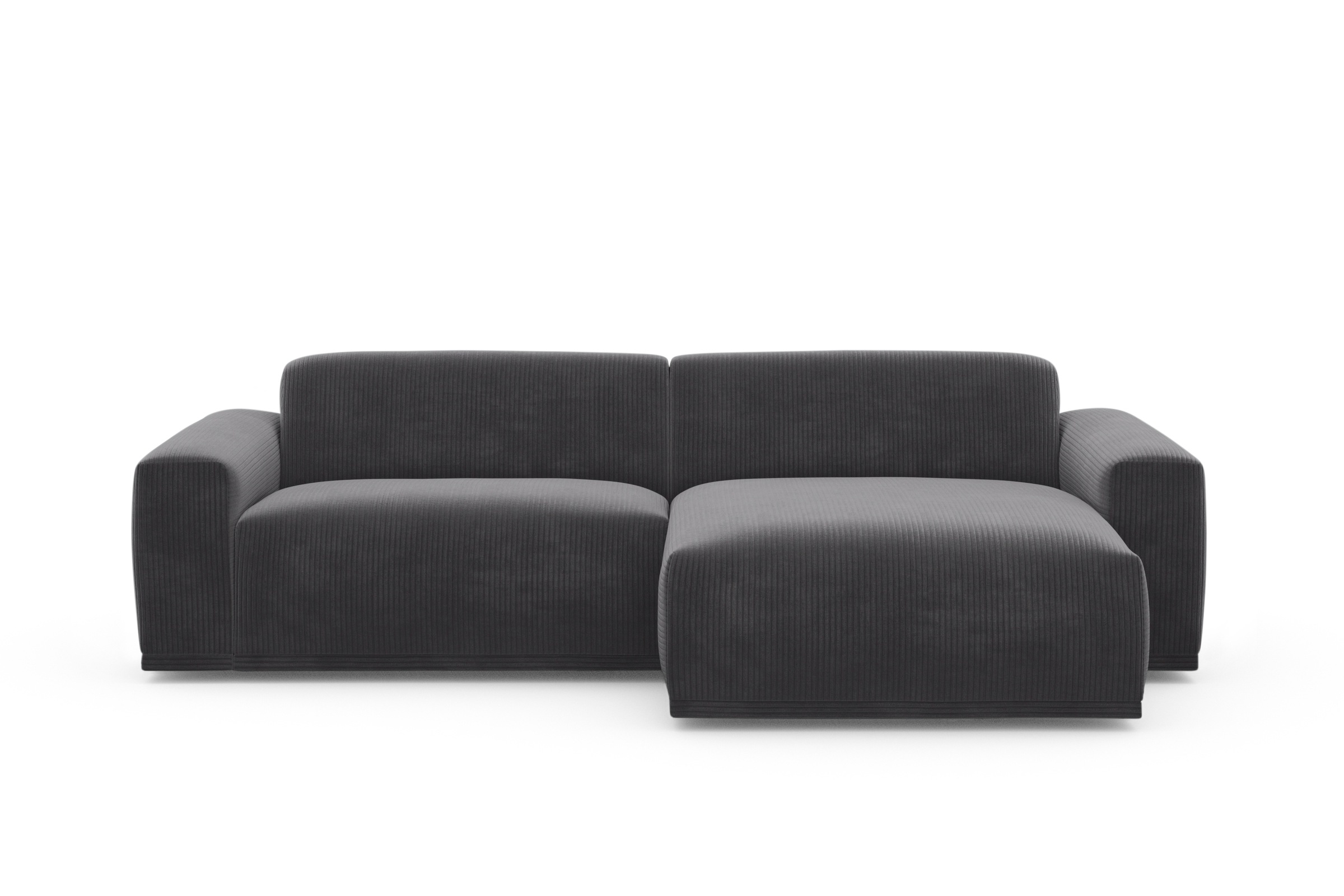 TRENDMANUFAKTUR Ecksofa »Braga, mit hochwertigem Kaltschaum, L-Form, in Cord erhältlich«, (2 St.), modernes Sofa, Couch mit hohem Sitzkomfort, 255/72/160 cm (B/H/T)