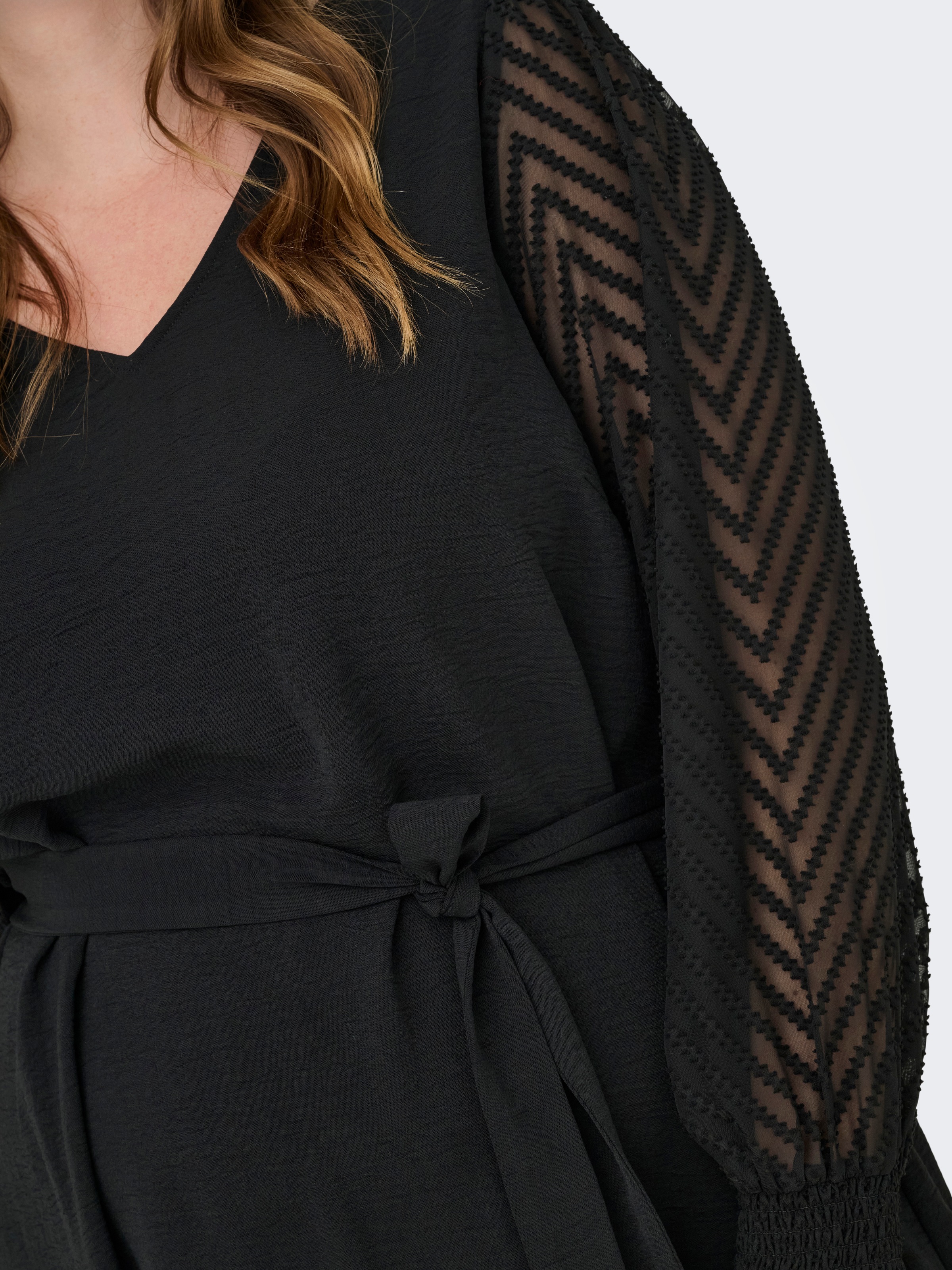 ONLY CARMAKOMA Midikleid "CARMETTA LIFE LS KNEE DRESS WVN", Sommerkleid günstig online kaufen