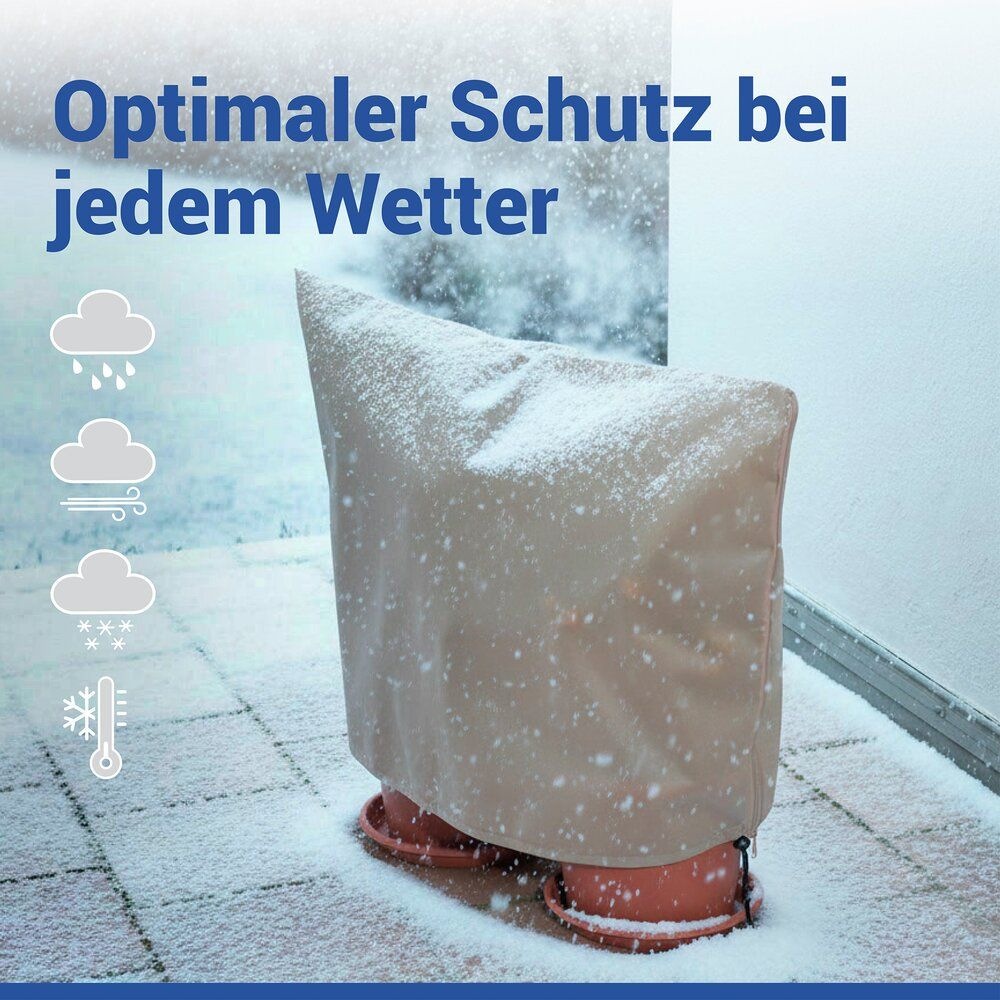 Maximex Winterschutzhaube »Pflanzenschutz-Vlies, 80x60 cm« reißfestes Vlies, mit Reißverschluss und Zugband, BxH: 80x60 cm