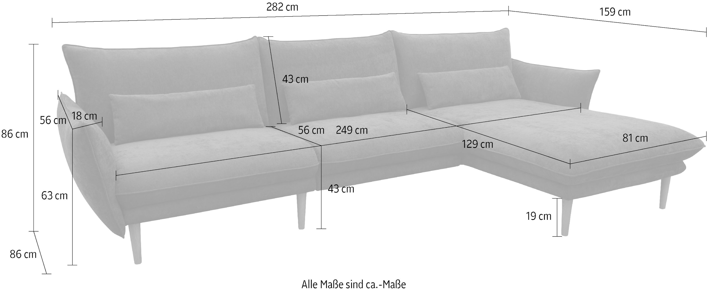 DOMO collection Ecksofa »100 032«