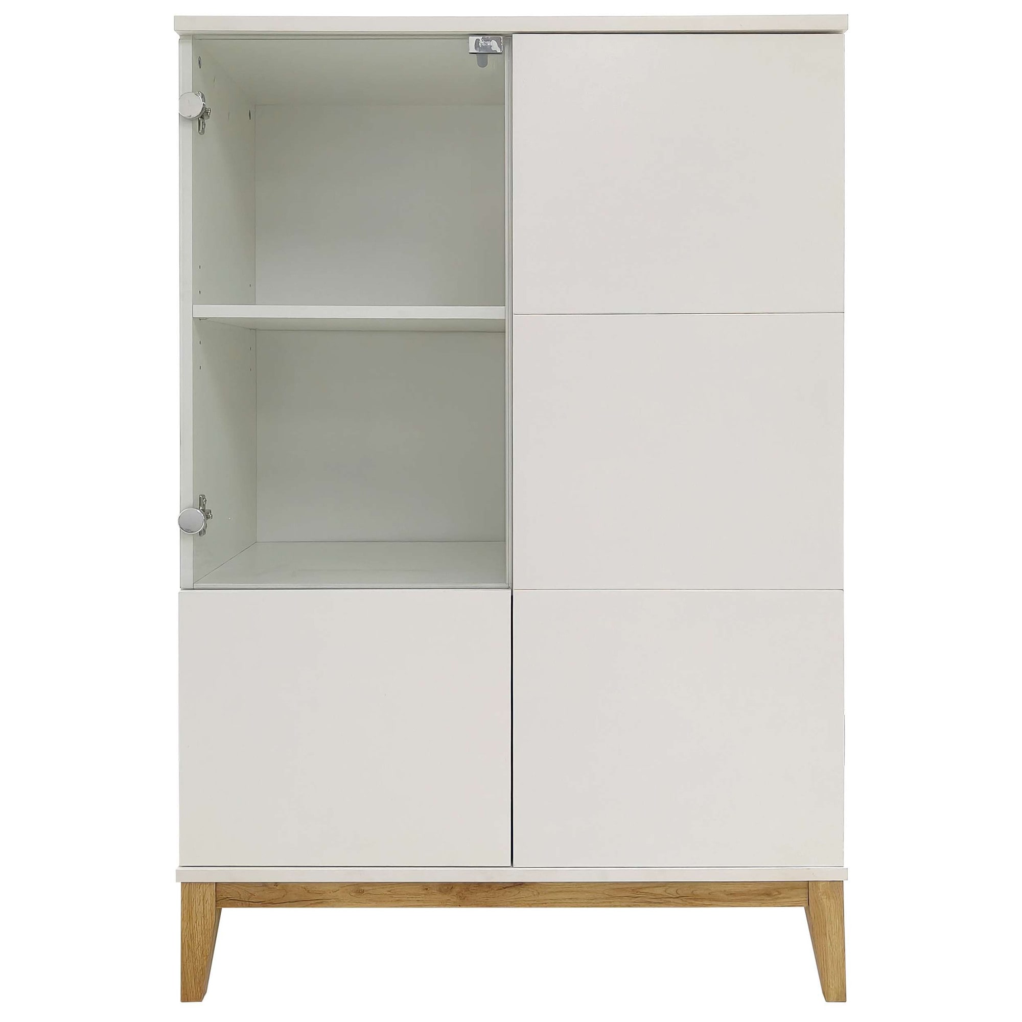 OTTO home Highboard »Maryd« Kommode, Midischrank, m. Glas- u. Holztüren, Einlegeböden, Breite 80cm