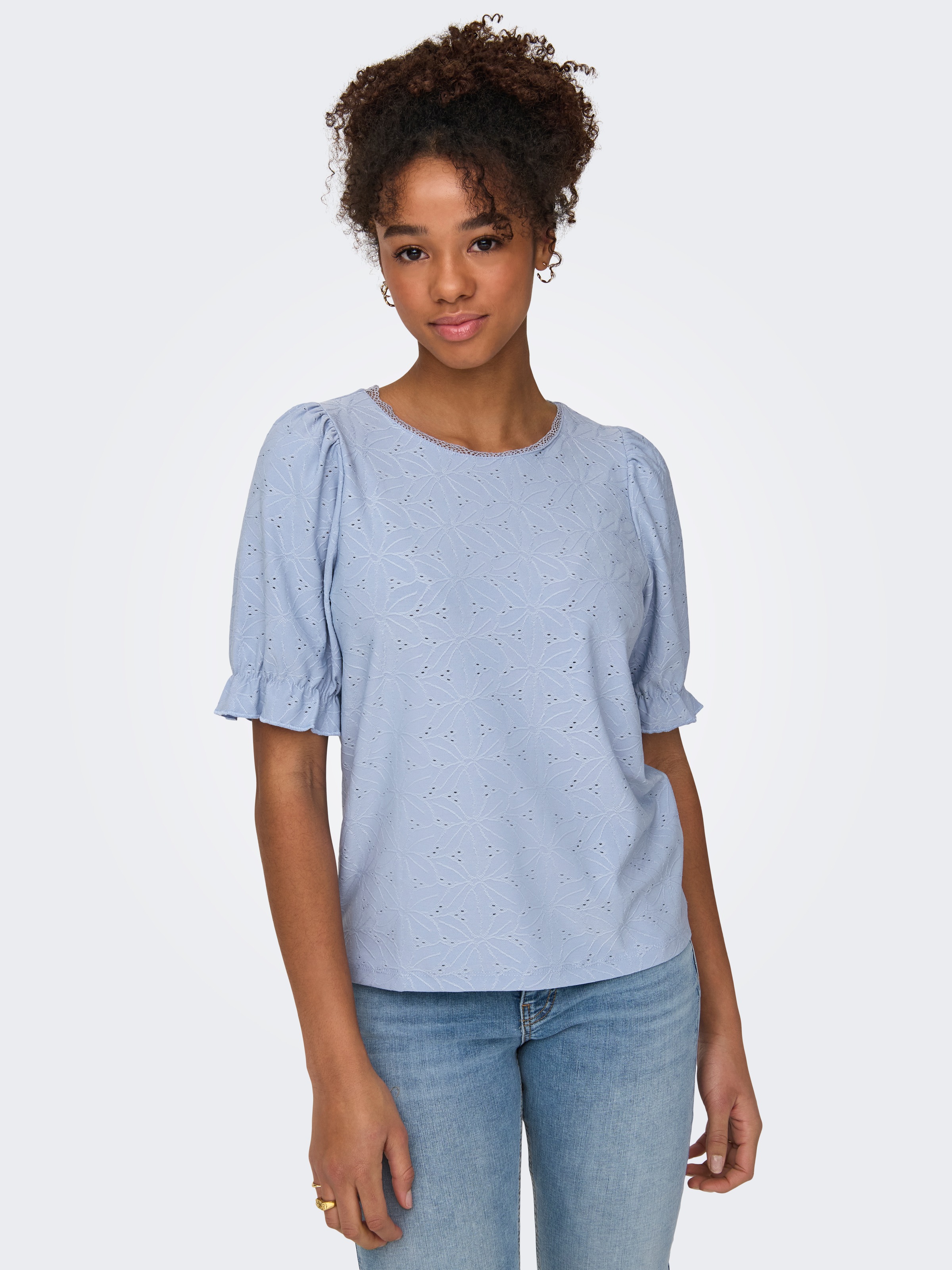 ONLY Kurzarmshirt "ONLNEW SMILLA LIFE S/S PUFF TOP JRS" günstig online kaufen