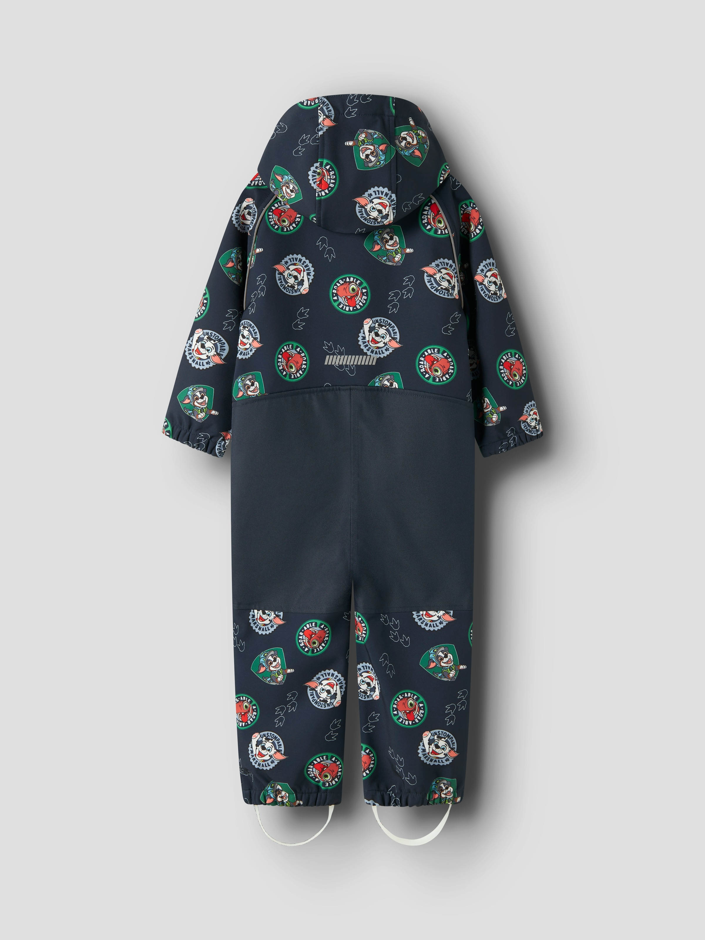 Name It Softshelloverall »NMMALFA08 PAW SOFTSHELL SUIT NOOS CPLGM« Materialmix, reflektierende Details und abnehmbare Kapuze
