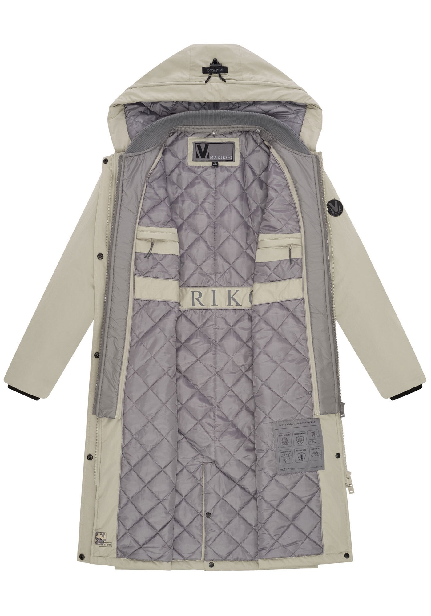 Marikoo Winterjacke »Ledalaa«, mit großer Kapuze