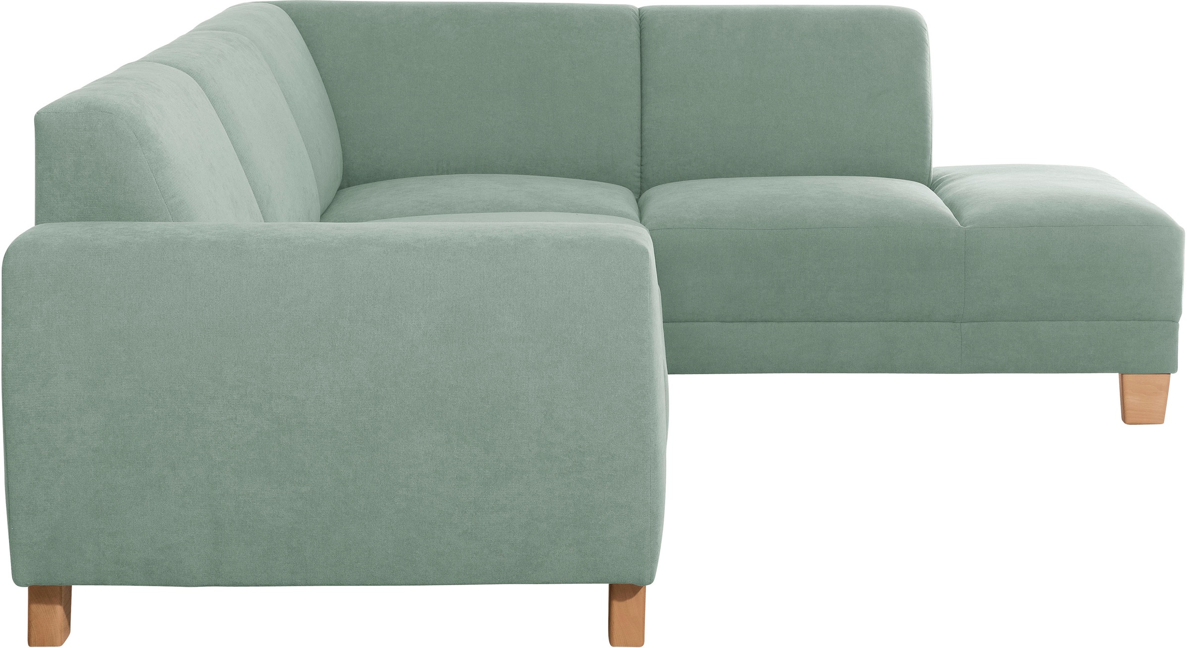 Max Winzer® Ecksofa »Blackpool modern, mittlere Sitzhärte mit hochwertiger Schaumpolsterung«, Lounge-Charakter durch niedrigen, leicht gewölbten Rücken