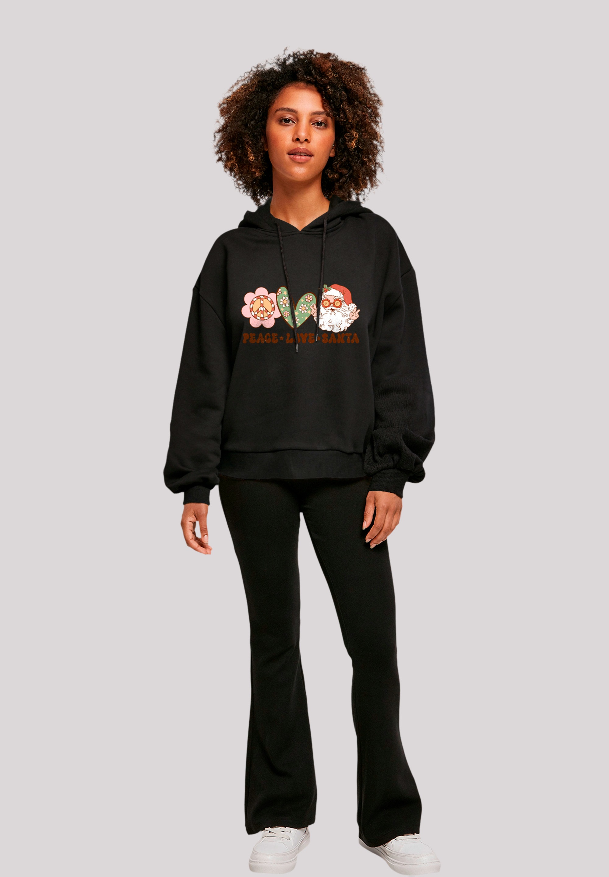 F4NT4STIC Kapuzenpullover »Peace Love Santa Weihnachten«, Premium Qualität, Christmas Collection