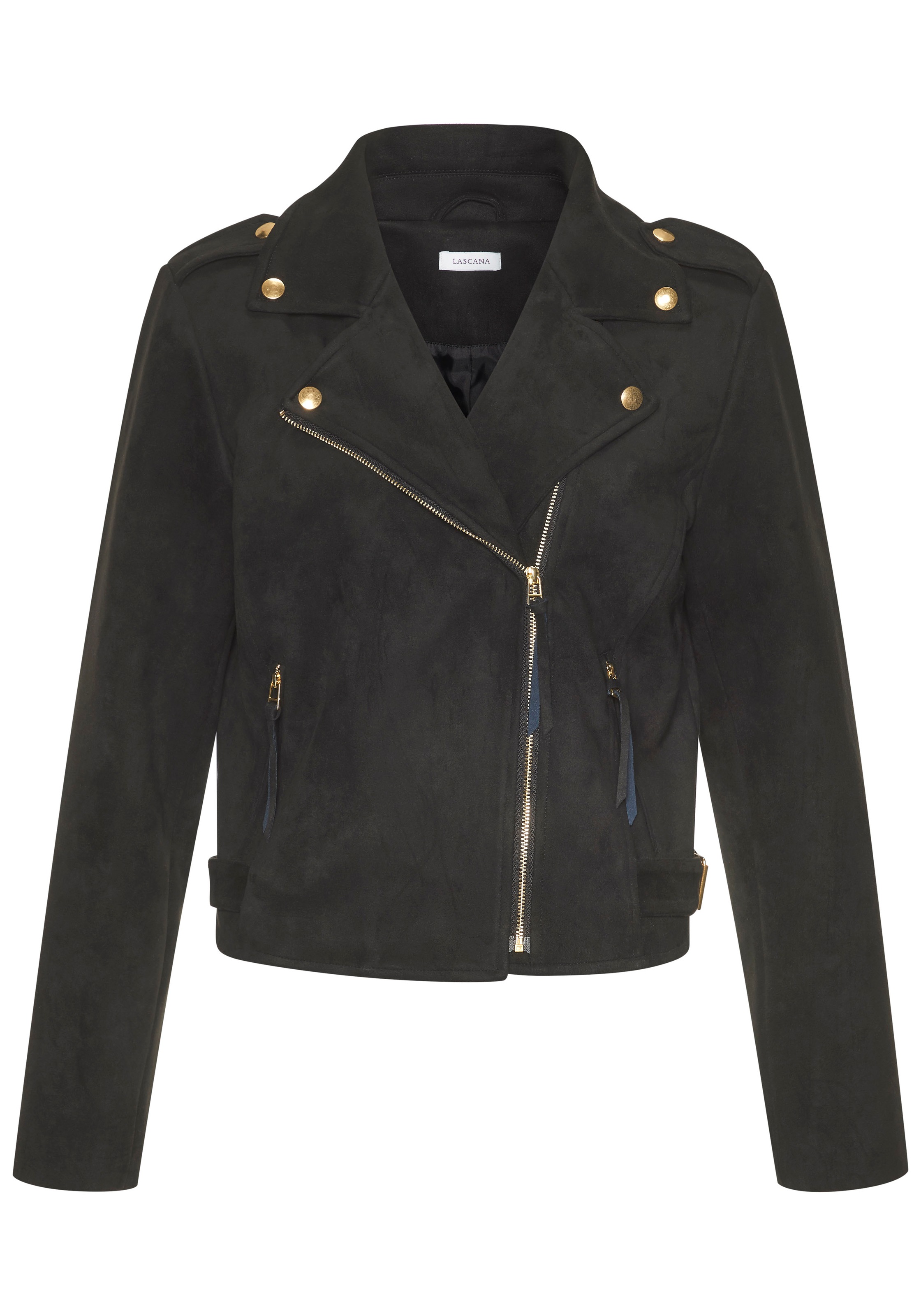 LASCANA Bikerjacke, in Veloursleder-Optik