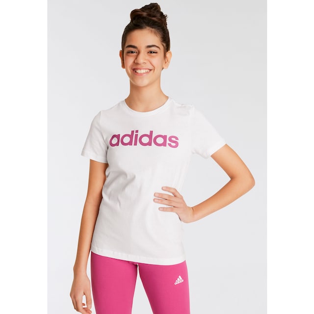 adidas Sportswear T-Shirt »ESSENTIALS LINEAR LOGO COTTON SLIM FIT« auf  Rechnung online bestellen | BAUR