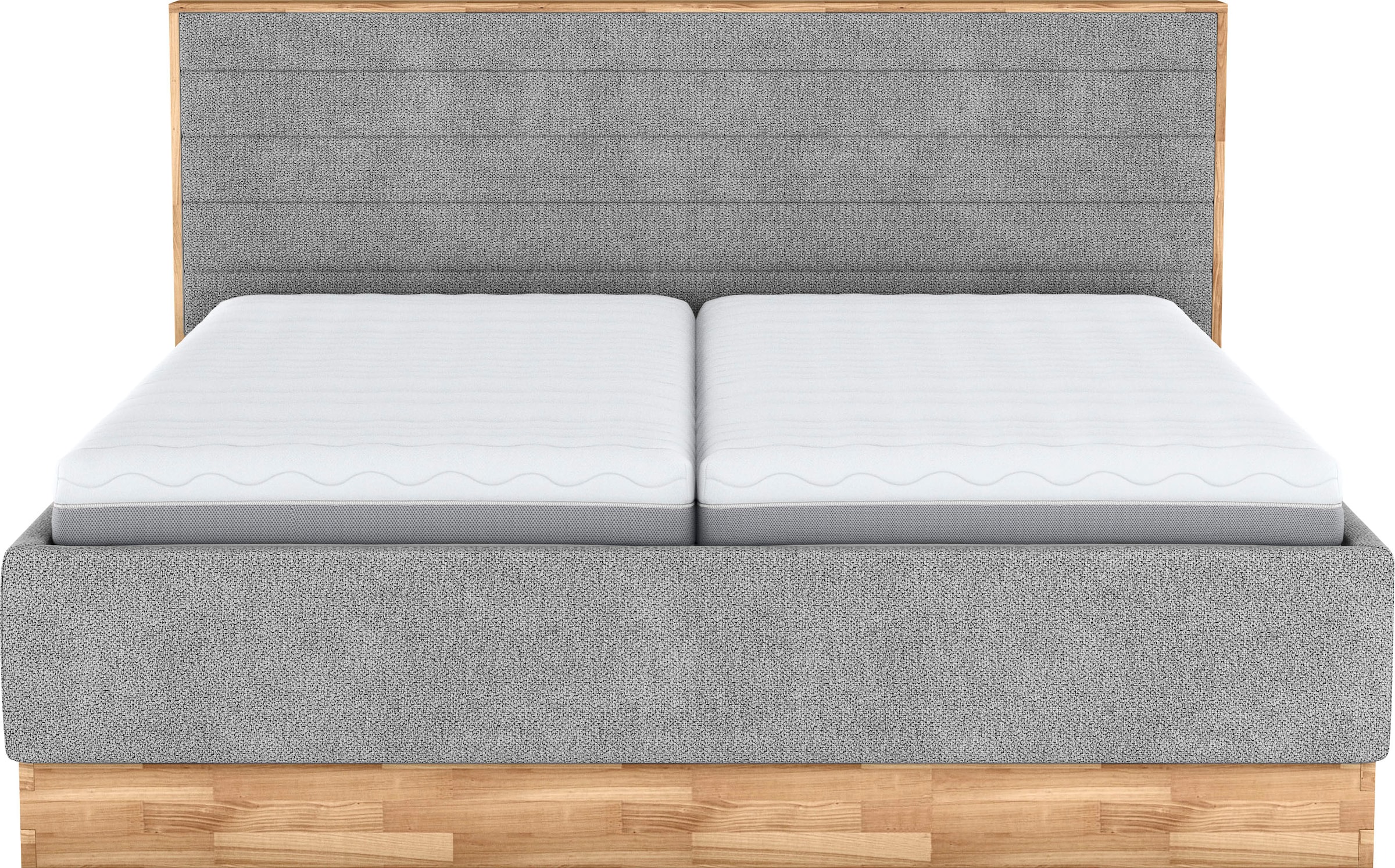 COTTA Polsterbett »PESETA inkl. Lattenrost und Stauraum, erhältlich in 160cm & 180cm« mit Echtholzleiste und gepolstertem Kopfteil
