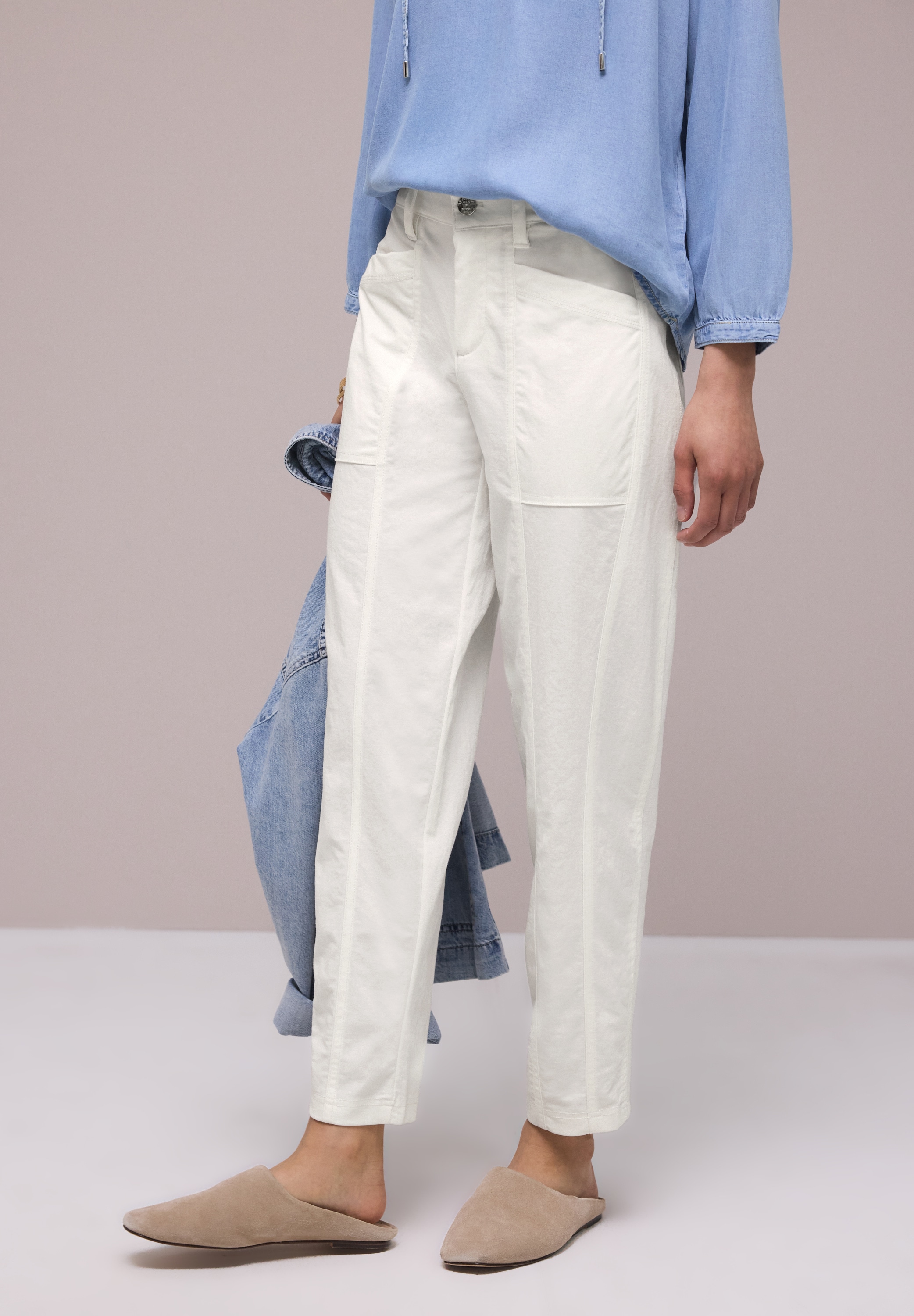 STREET ONE Stoffhose High Waist