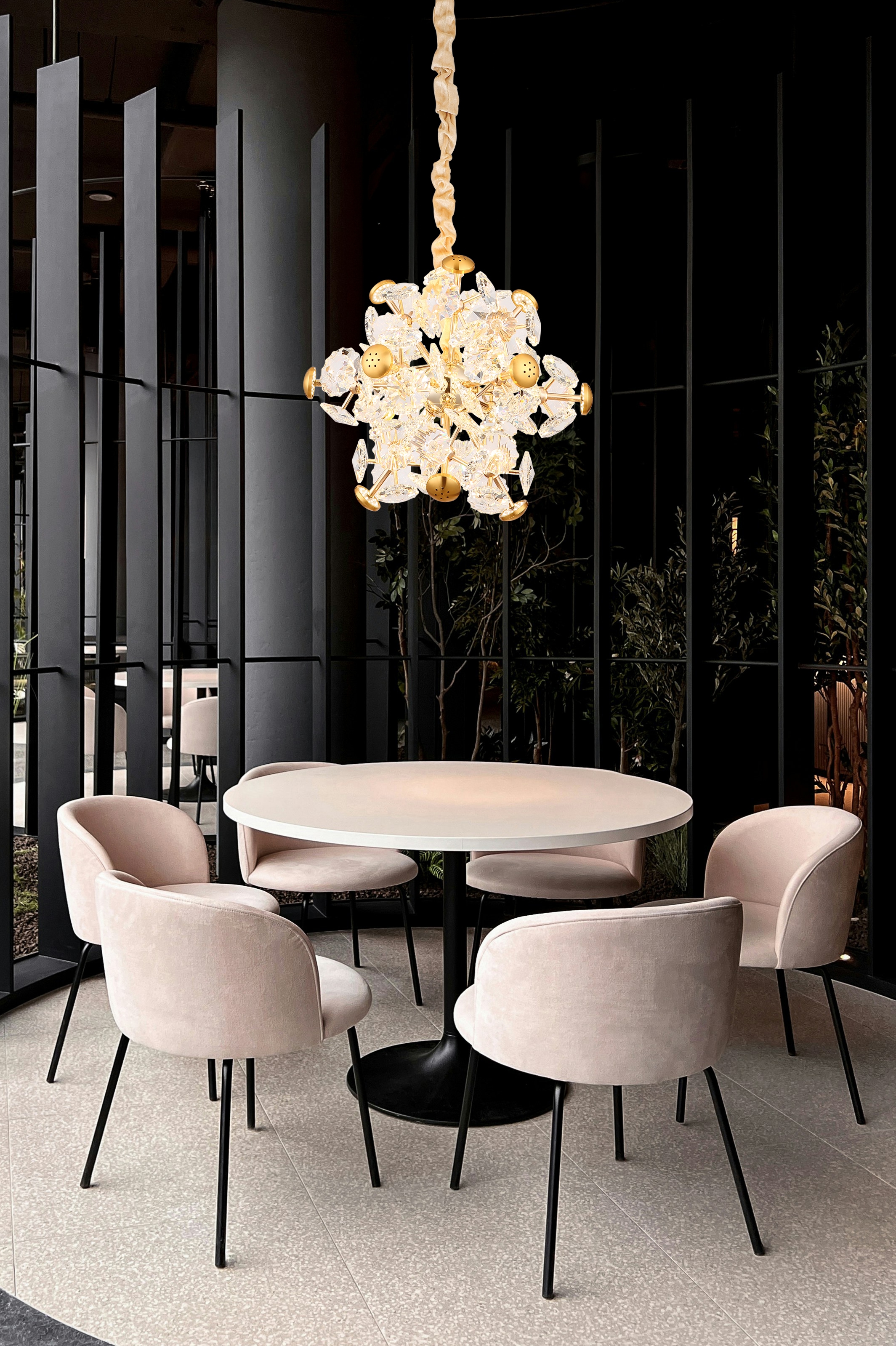 GLOBO LIGHTING LED Pendelleuchte »FLORIELLA«, Leuchtmittel LED-Modul | LED fest integriert, Hängelampe/Hängeleuchte/Wohnzimmer/Esstisch/elegant