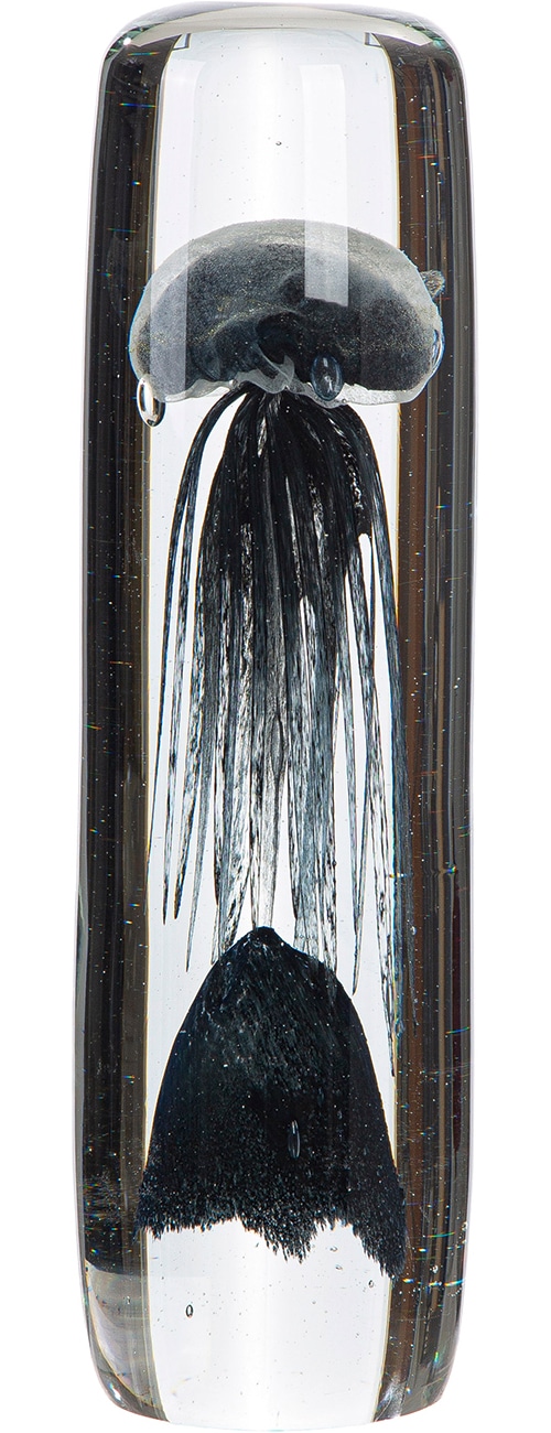 GILDE Skulptur »Dekoobjekt Qualle transparent« Meeresdeko Meerestier maritim Glasdekofigur Tischdekoration