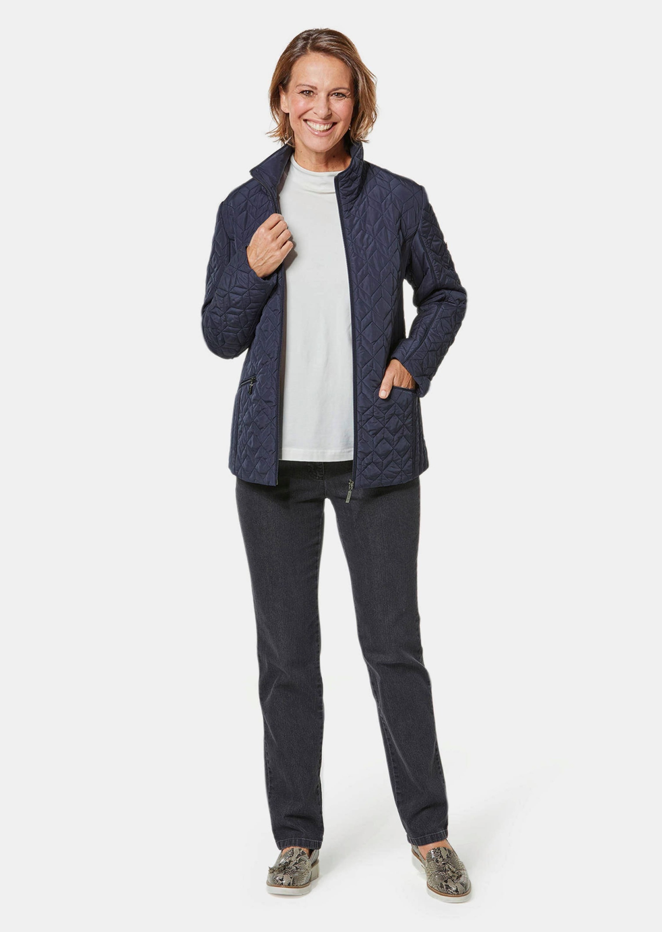 GOLDNER Steppjacke »Winterjacke mit Stehkragen« Modern intepretierter Rautenstepp