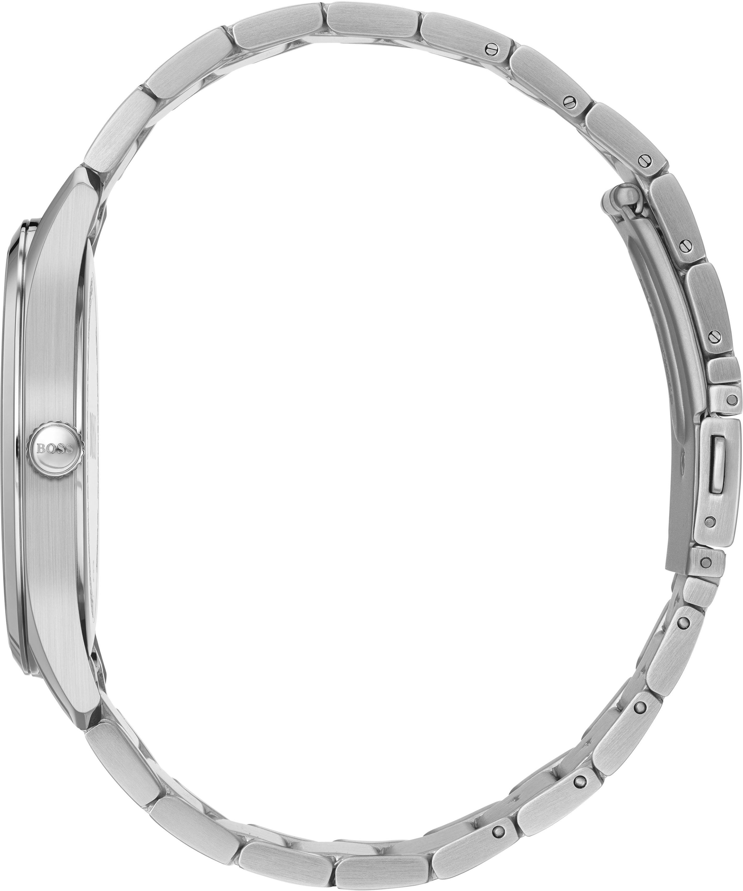 BOSS Quarzuhr »CIRCUIT«, Herrenuhr, Armbanduhr, Datum, Edelstahlarmband