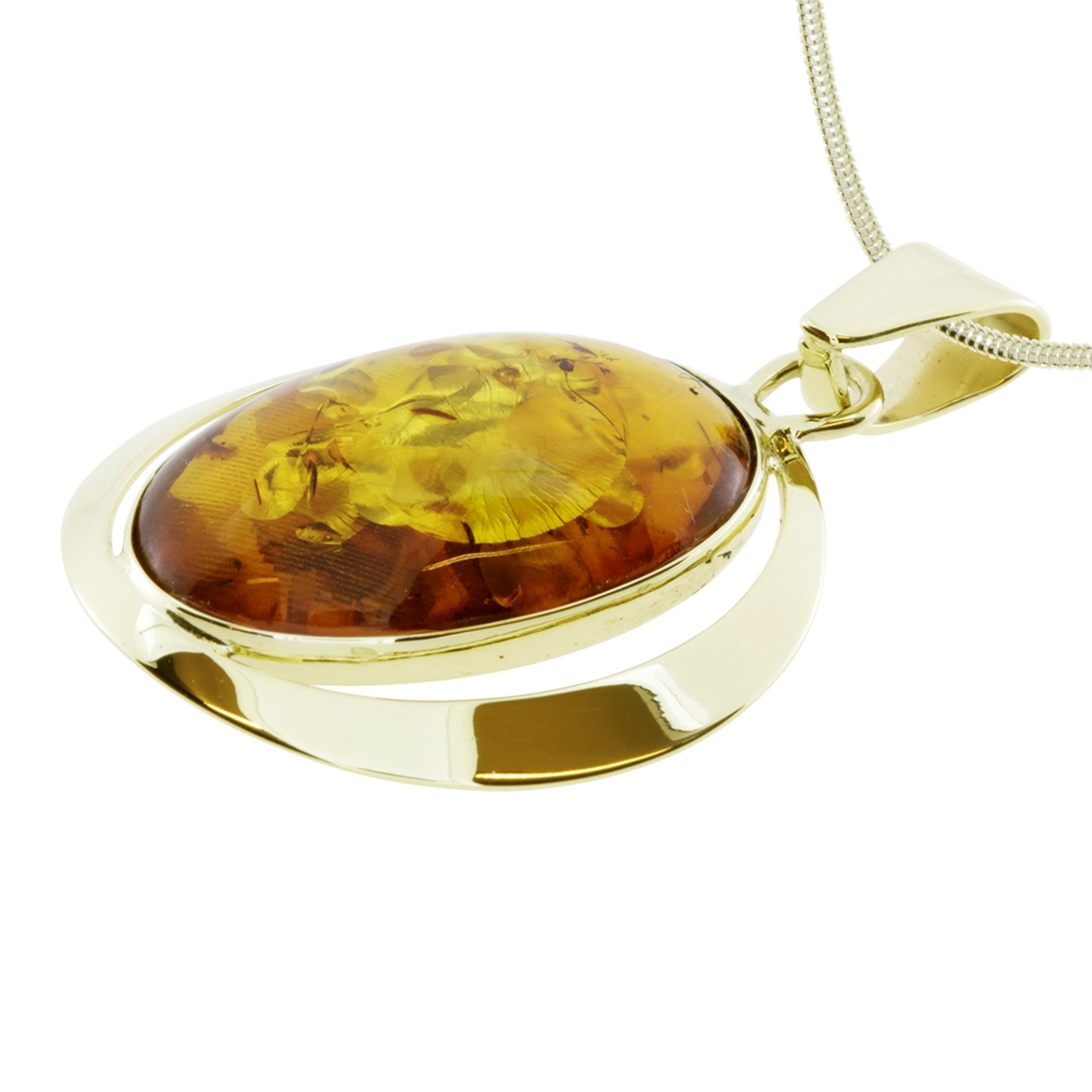 OSTSEE-SCHMUCK Kette und Anhänger Set »- Mathilda - Gold 333/000 - Bernstein«