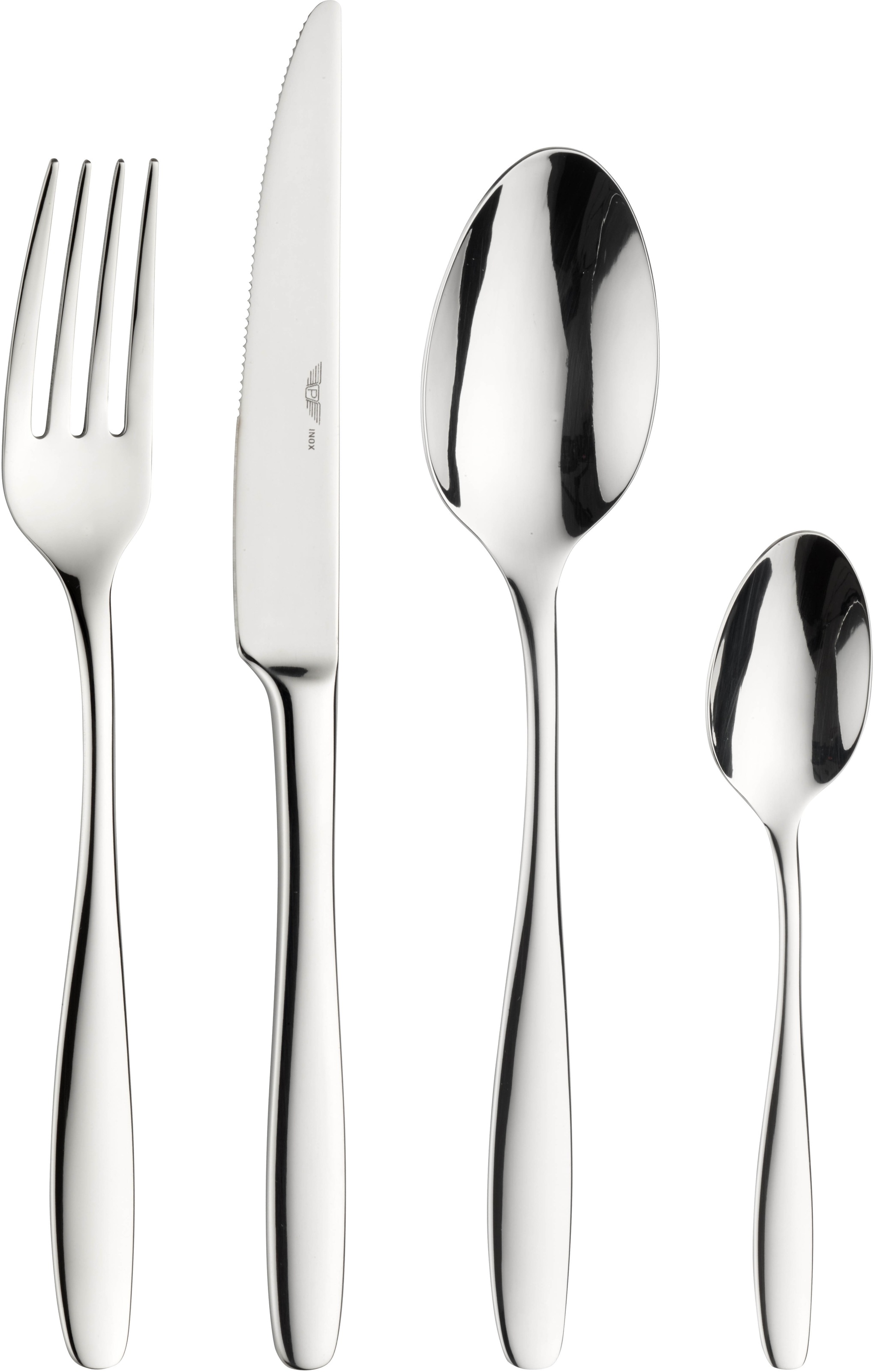 PINTINOX Besteck-Set "PONZA", 24 Stk., silber, Essbesteck-Sets, in moderner und zeitloser Formgebung